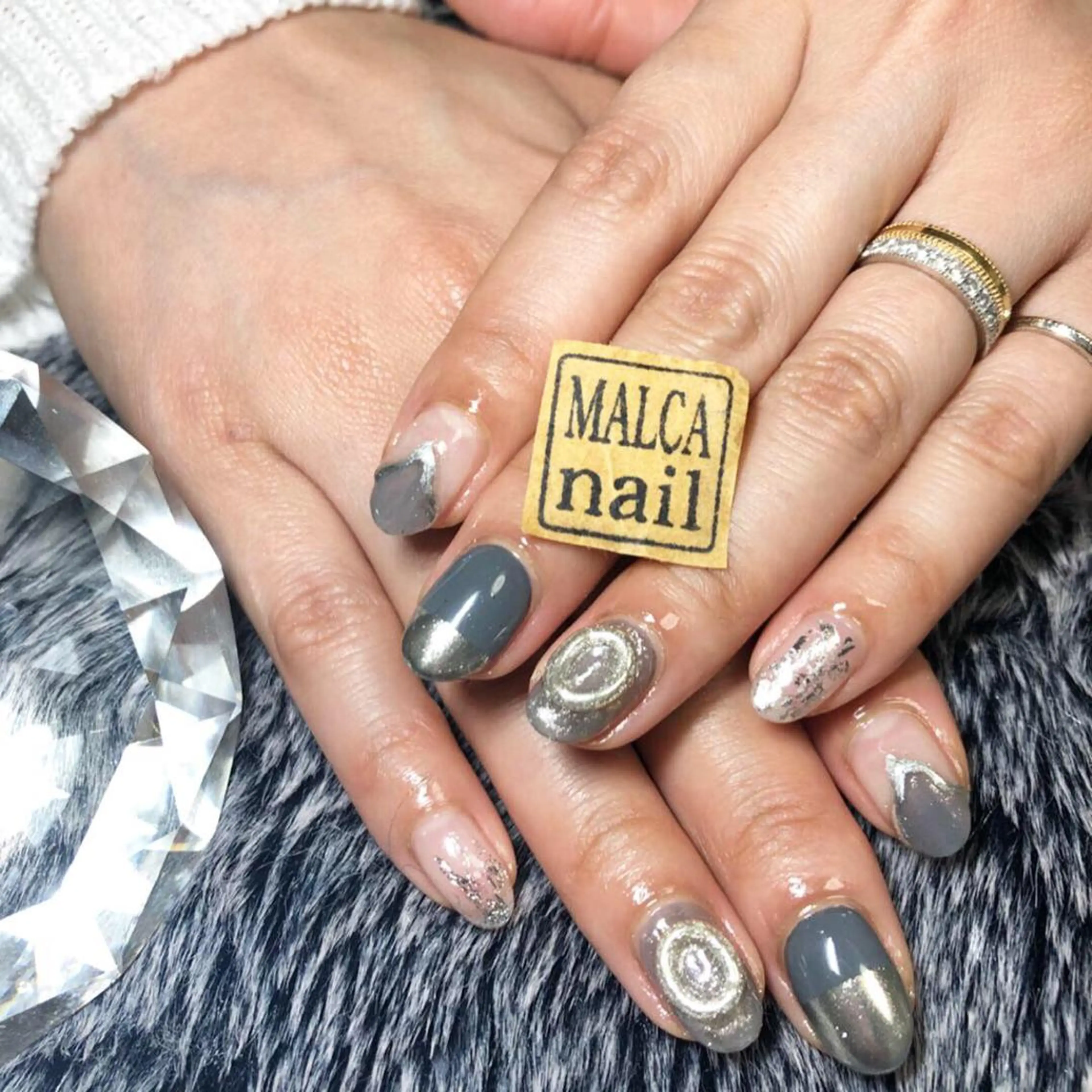 ショート カラー パーマ ヘアアレンジ キッズ ネイル マツエク・マツパ ハンドネイル MALCAnail(マルカネイル)所属・荒木 莉奈のネイルデザイン