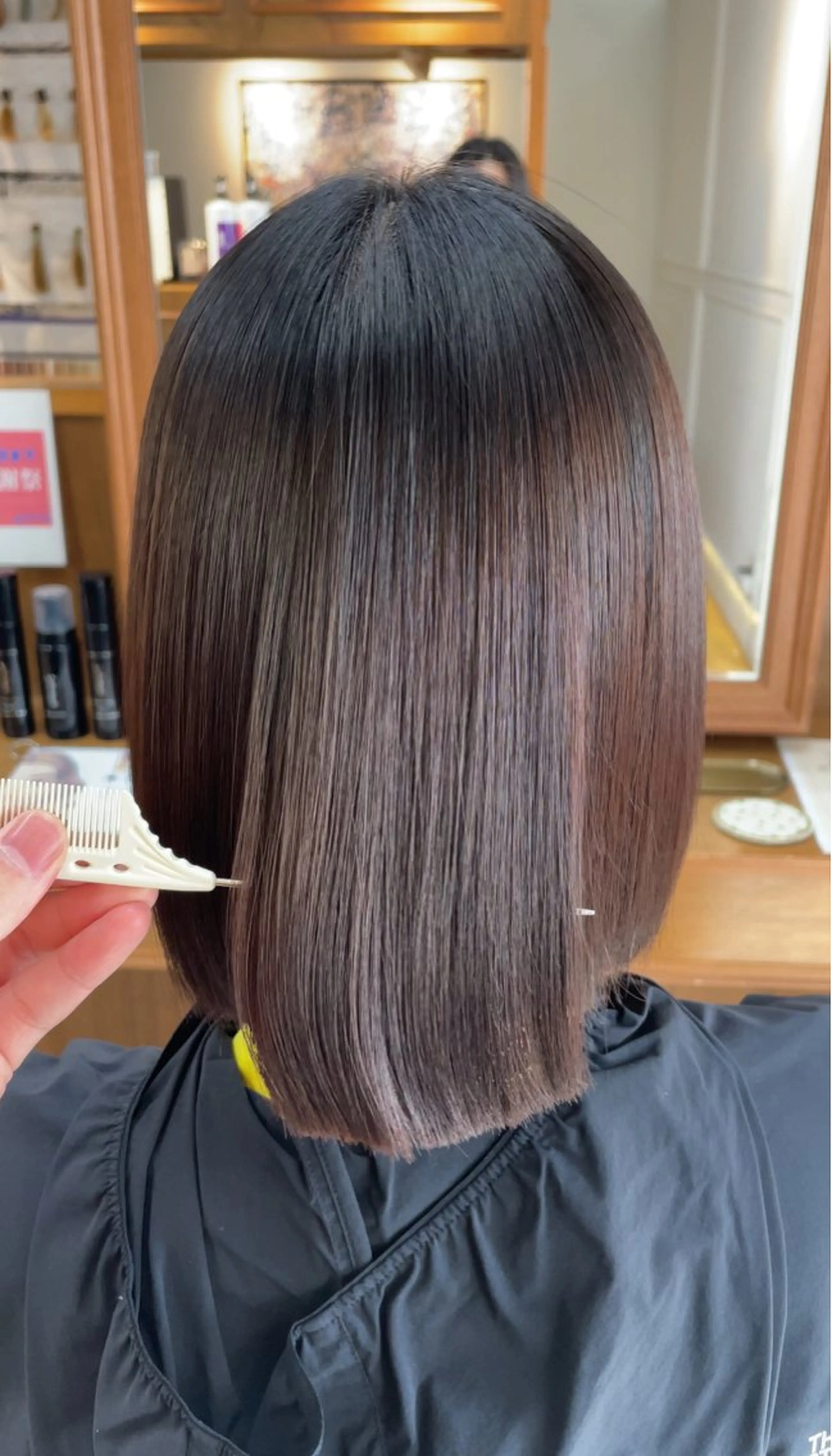 ミディアム 縮毛矯正 トリートメント Charmant【シェルマン】所属・髪質改善ストレート 高槻/艶髪/ʀᴇɪのヘアスタイル