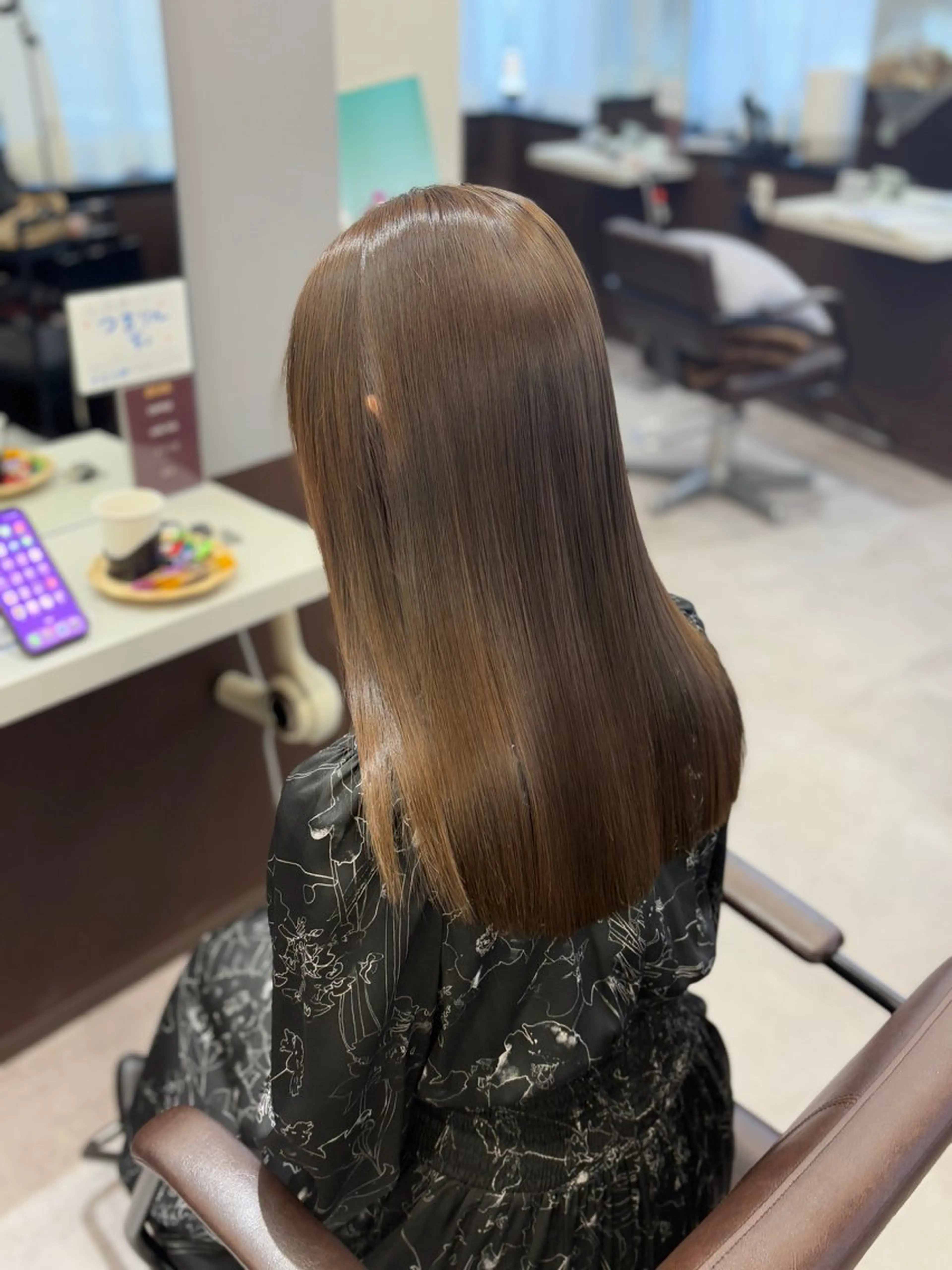 セミロング カラー 韓国×髪質改善カラー 💎hinaのヘアスタイル