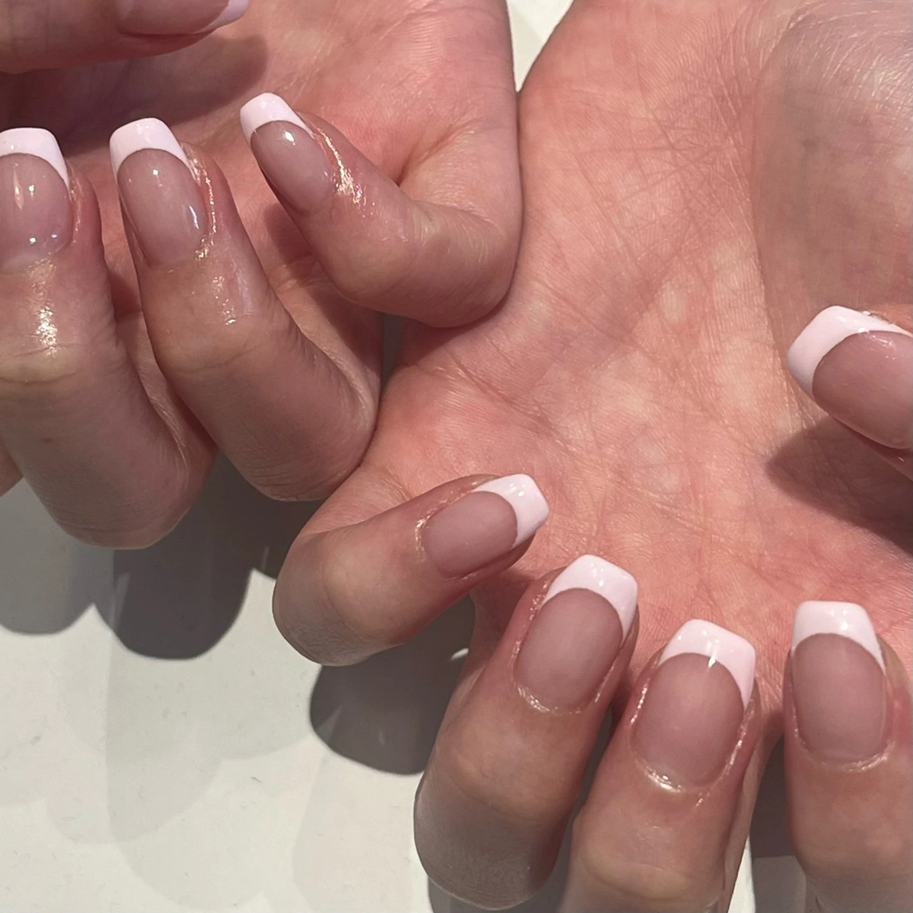 ネイル フレンチネイル パステルネイル ピンク 坂口 莉愛のネイルデザイン