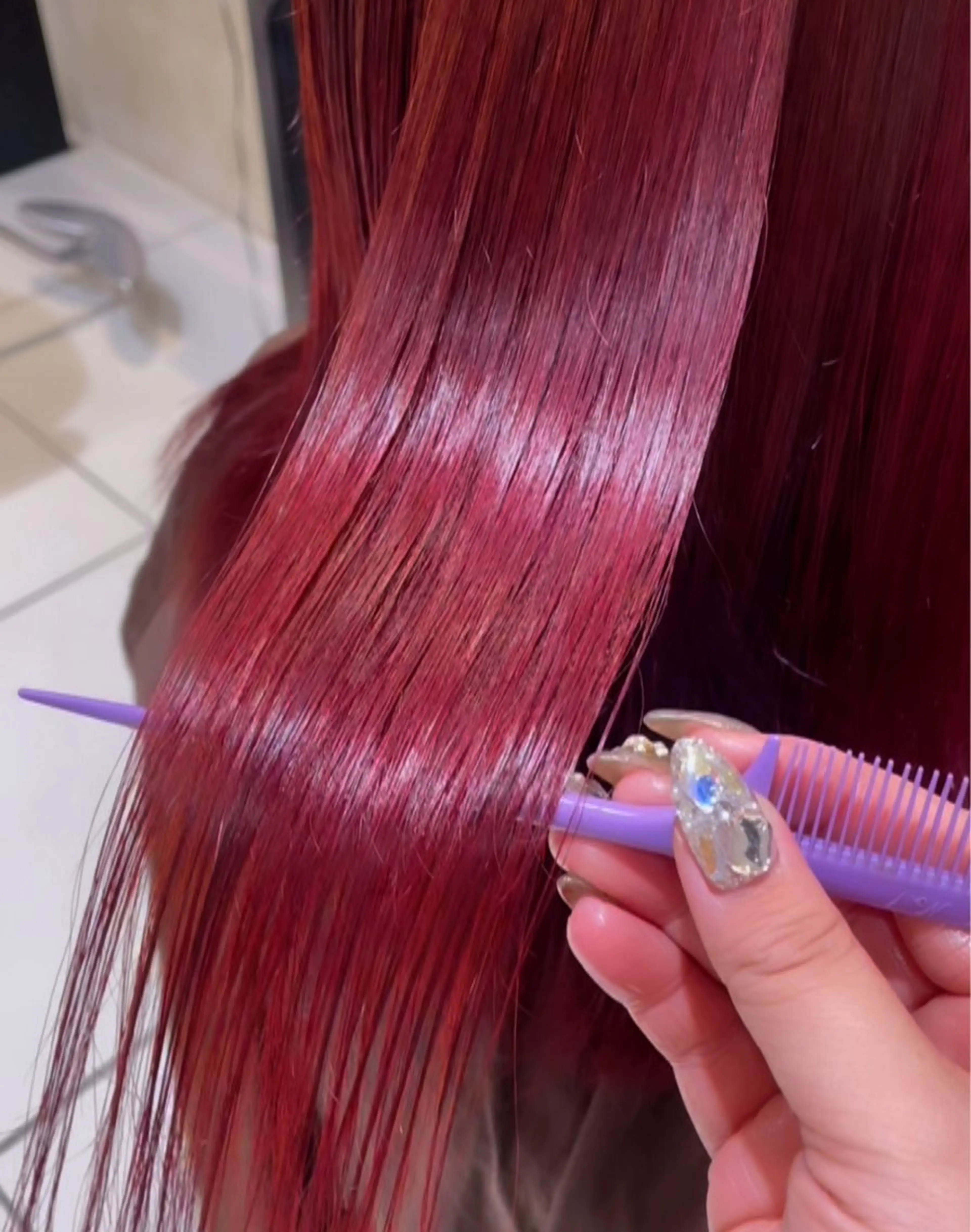 ロング カラー ヘアカラー トリートメント 💞暖色カラー 💞risaのヘアスタイル