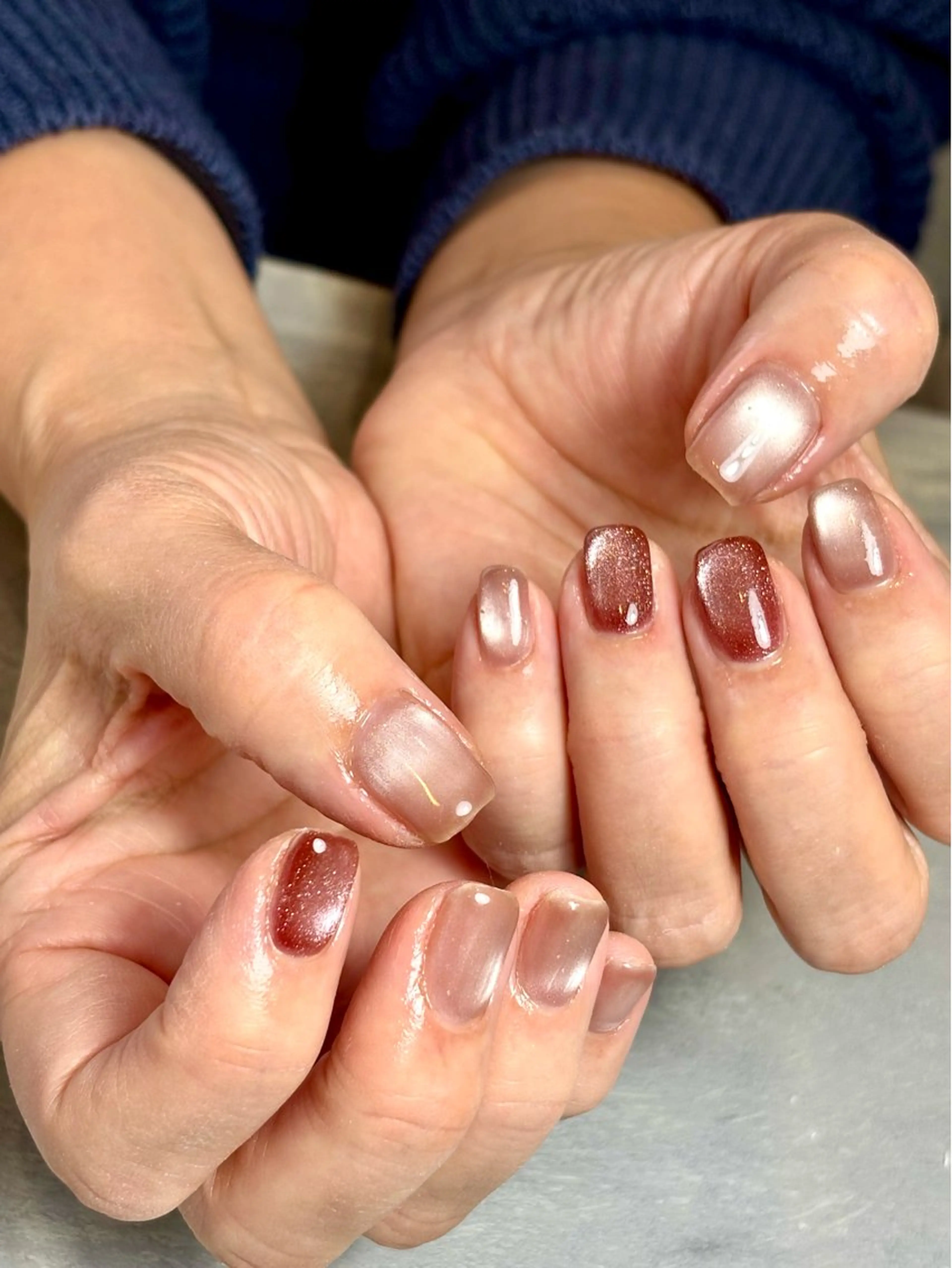 ネイル マグネットネイル ワンカラーネイル 鈴木 誉のネイルデザイン