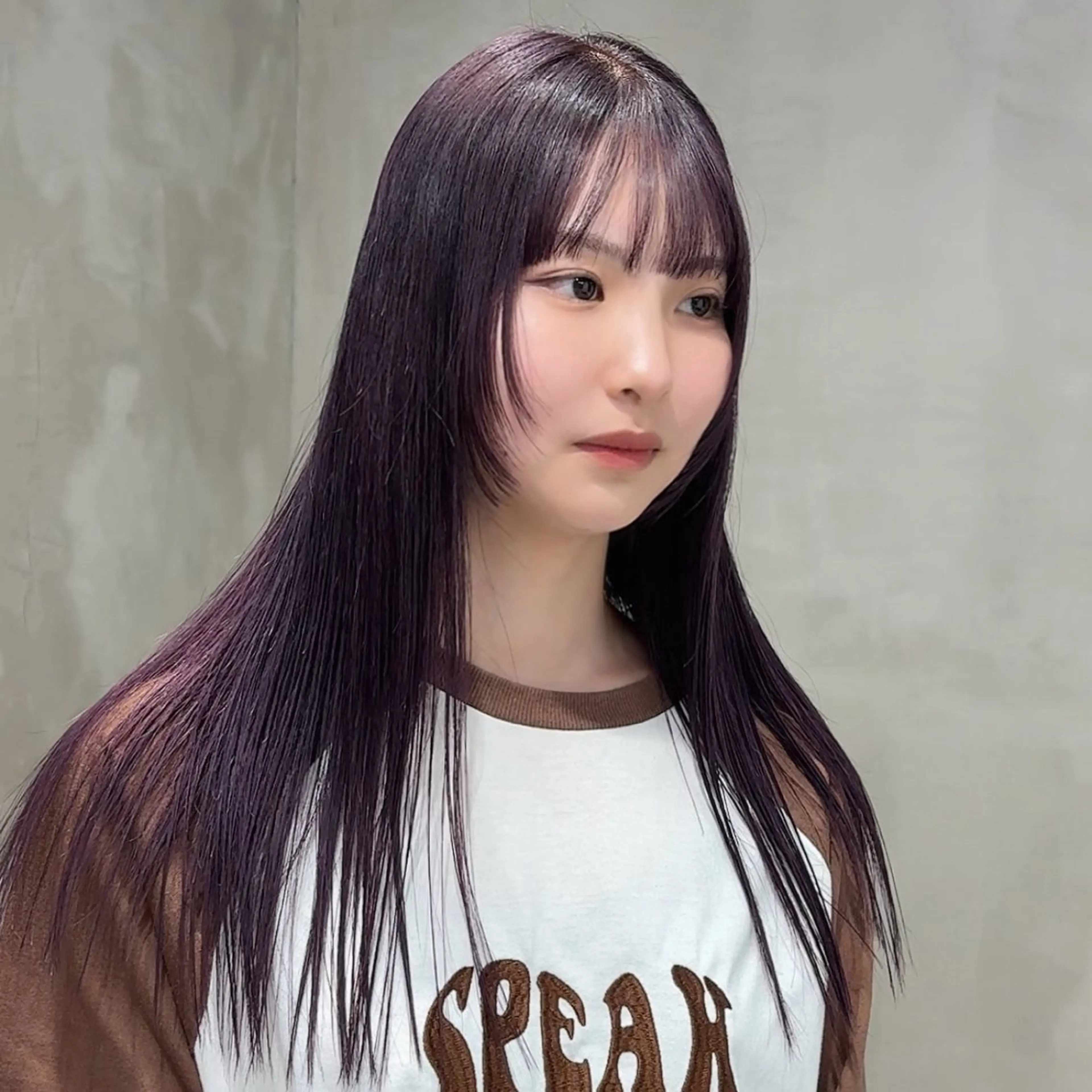セミロング カラー ブリーチ ラベンダーカラー 顔まわりレイヤー 顔周りカット レイヤーカット カット ヘアカラー 縮毛矯正 The Path ARENのヘアスタイル