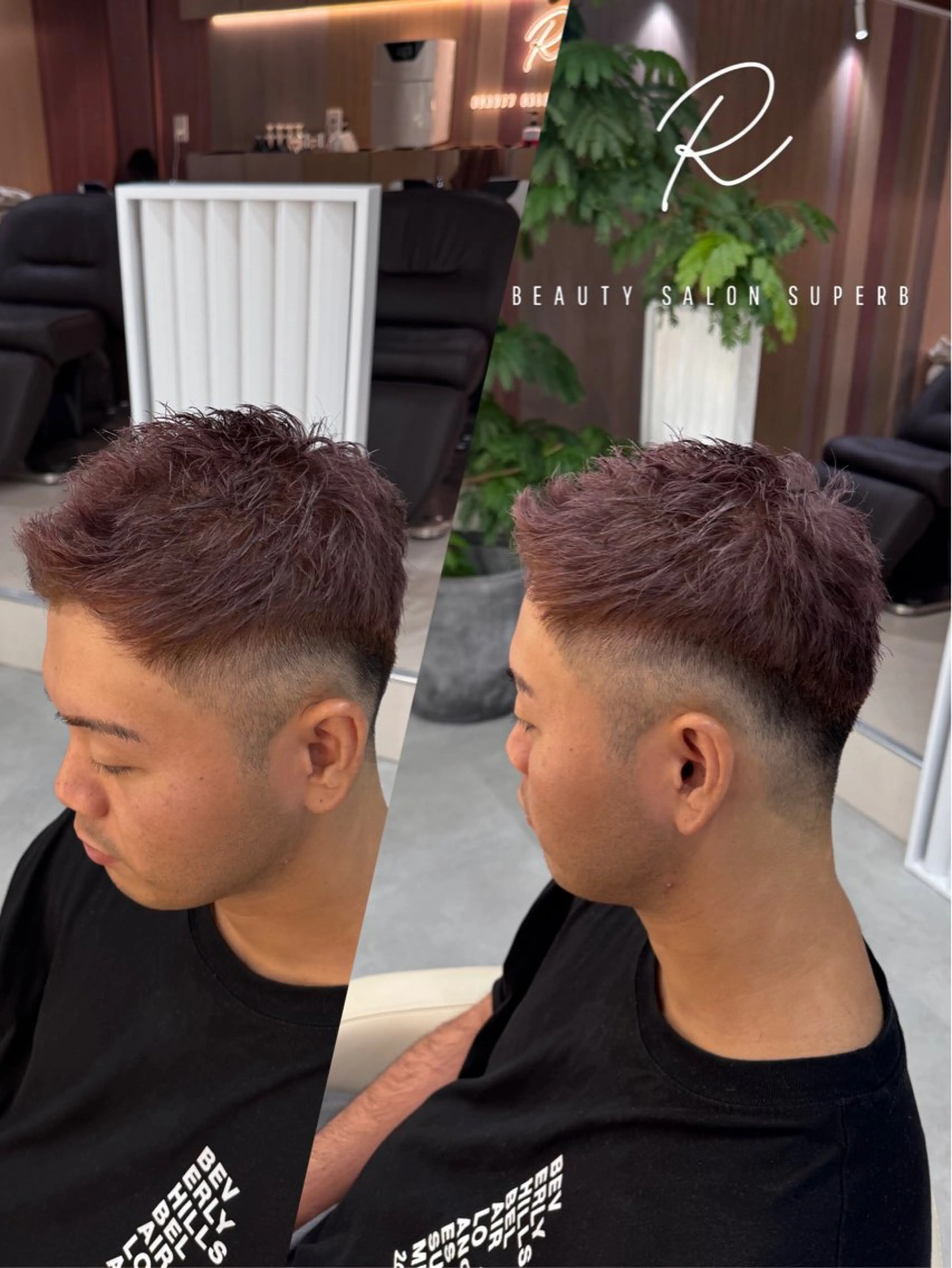 ショート カラー メンズ カット ヘアカラー R/🤎 トレンドお任せOKのヘアスタイル