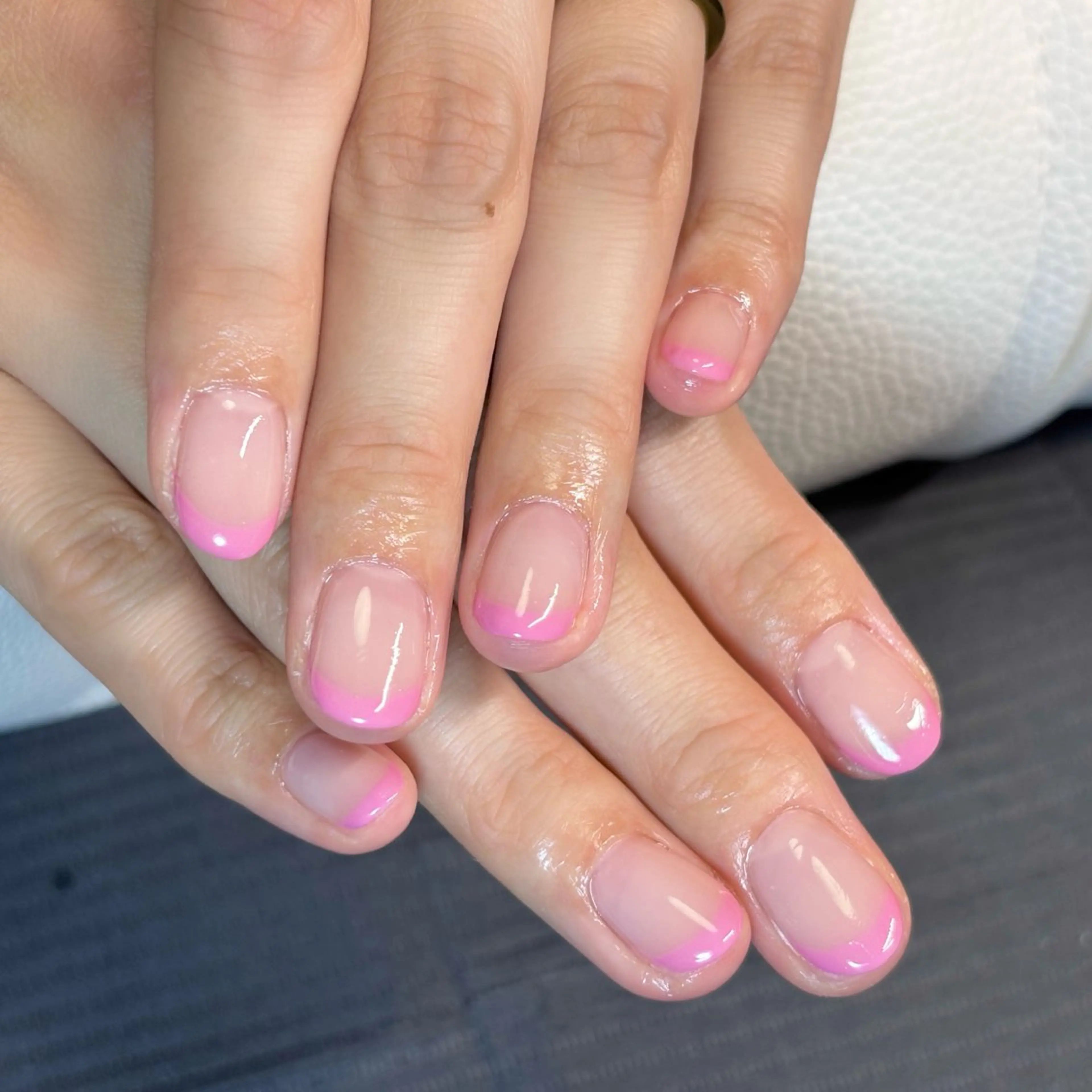 ネイル フレンチネイル ピンク Millé nail(ミレネイル)所属・Millé nail /MIKUのネイルデザイン
