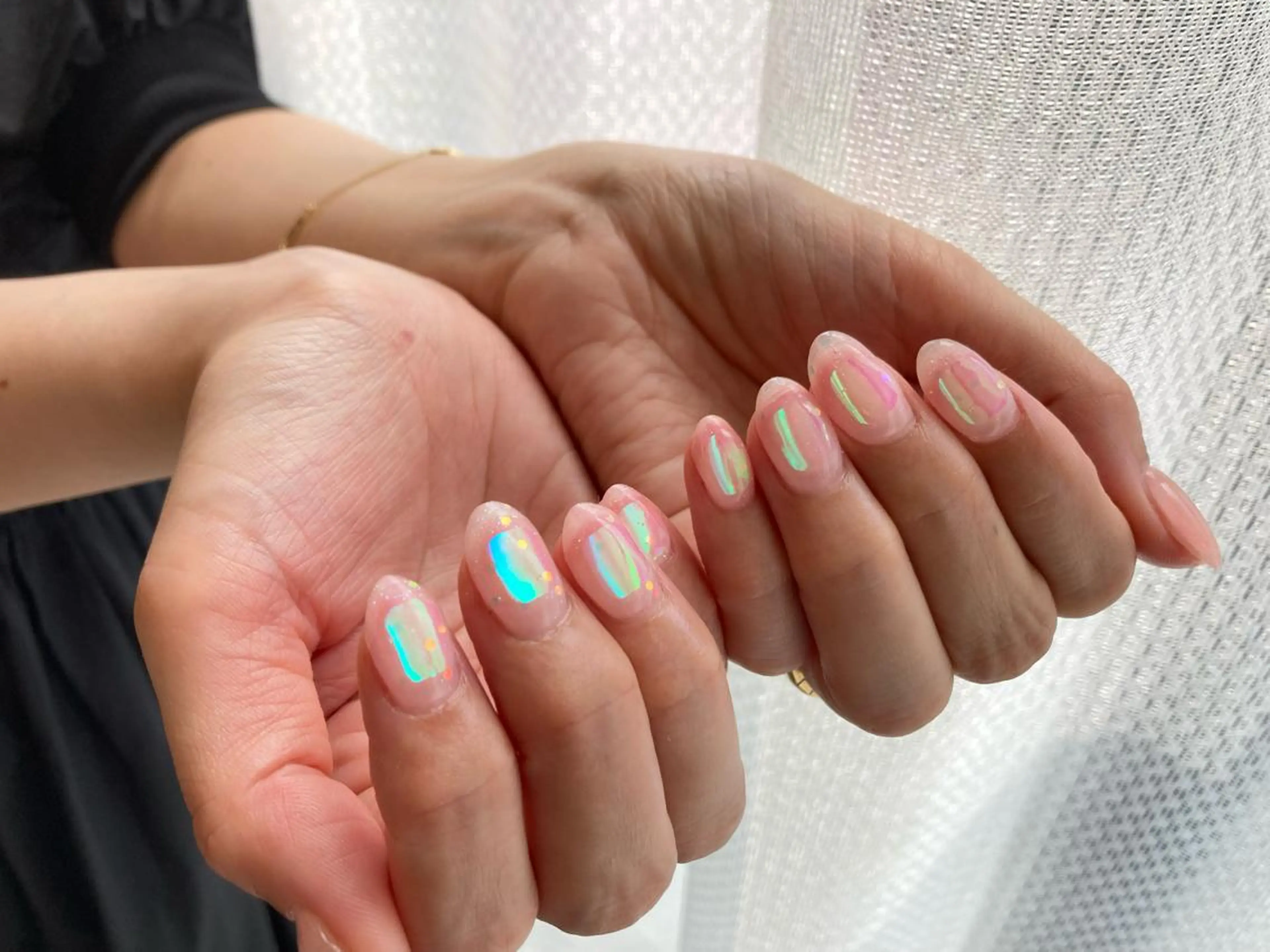 ネイル 氷ネイル・うるうるネイル シンプルネイル ハンドネイル Lisa’s Salonのネイルデザイン