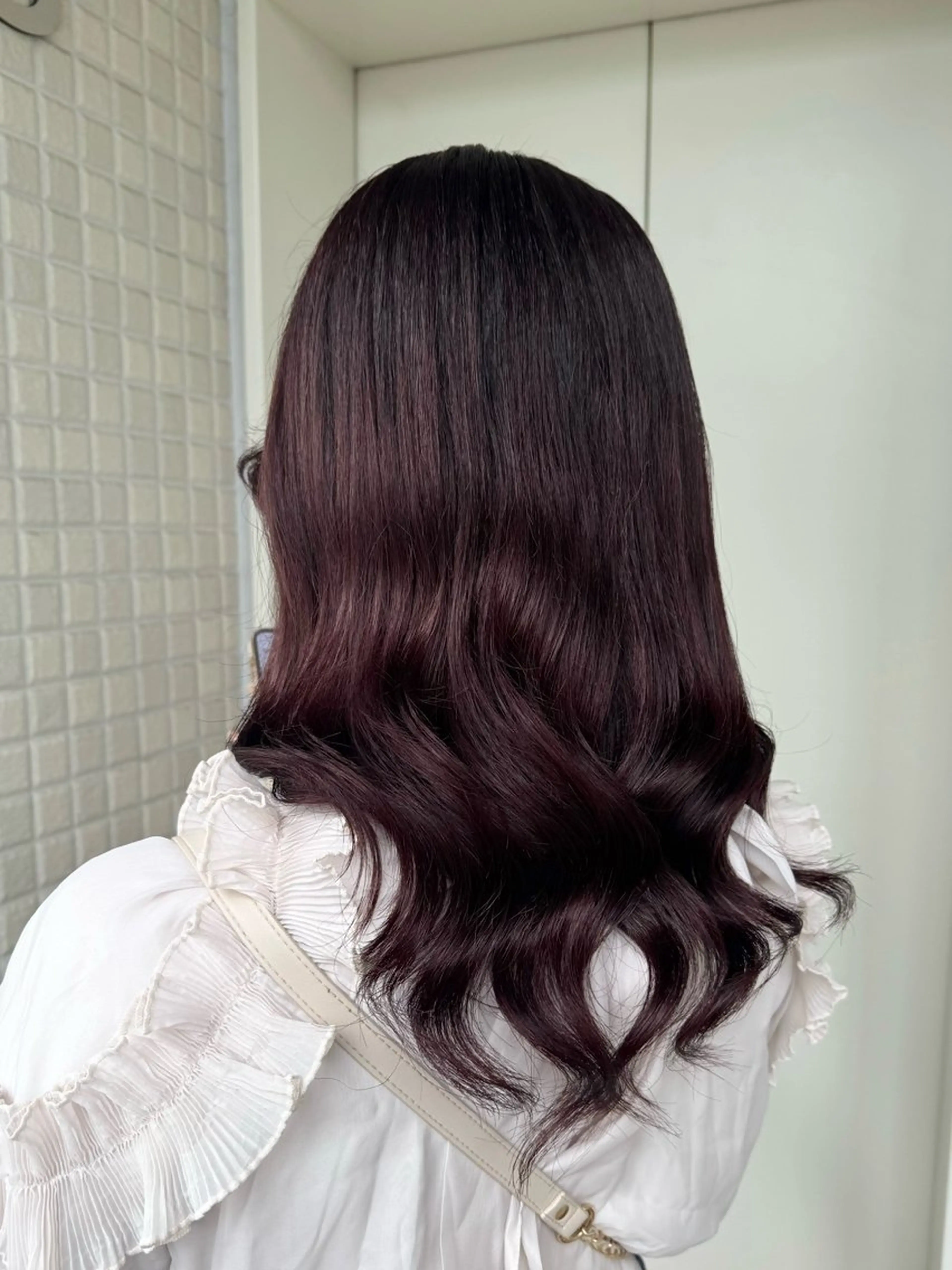 ロング カラー ヘアカラー トリートメント ヘアセット 縮毛矯正/艶暖色 カラー/パーマひふみのヘアスタイル
