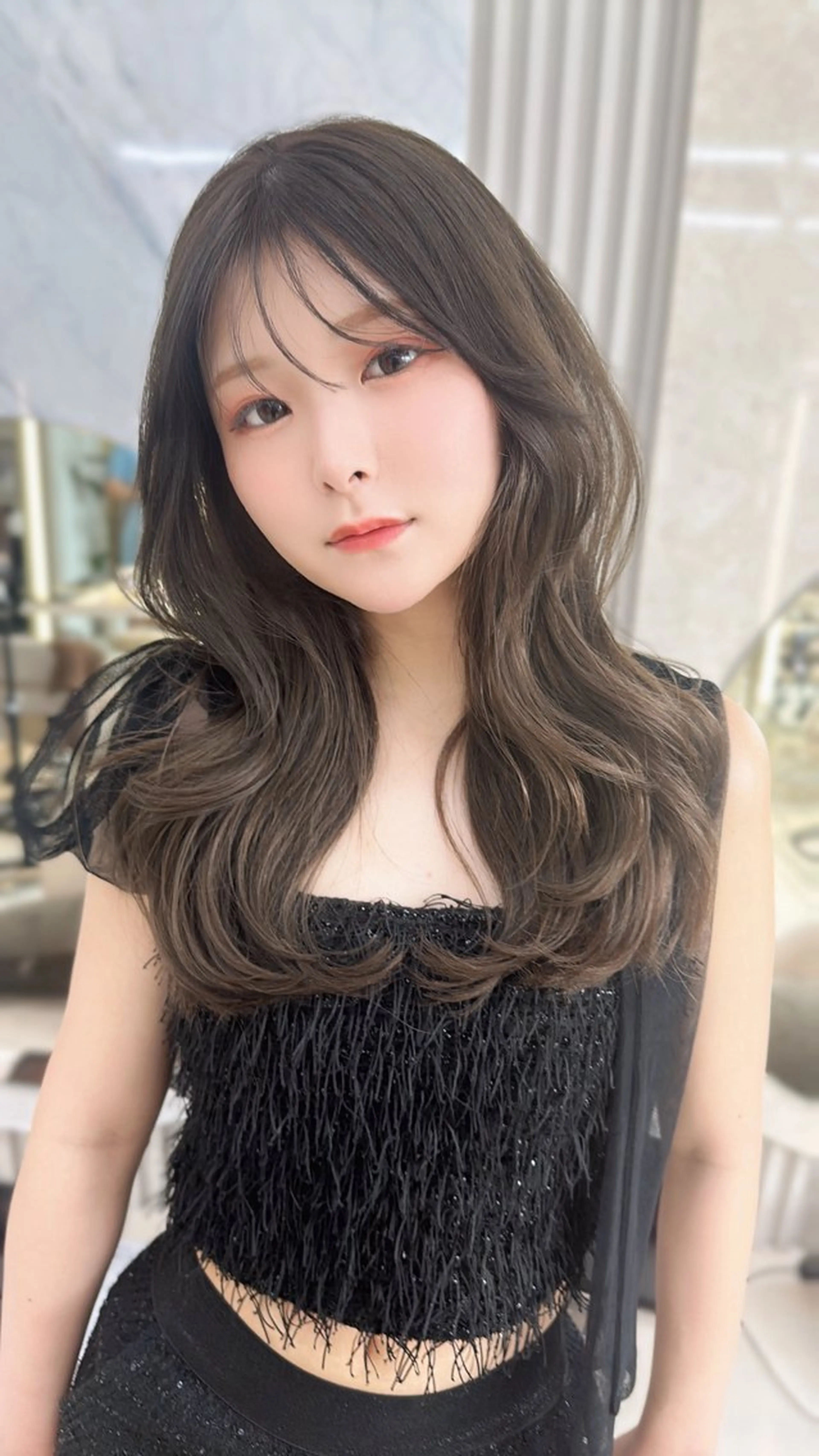 ロング oto🎀×美髪× シースルー前髪🤍のヘアスタイル
