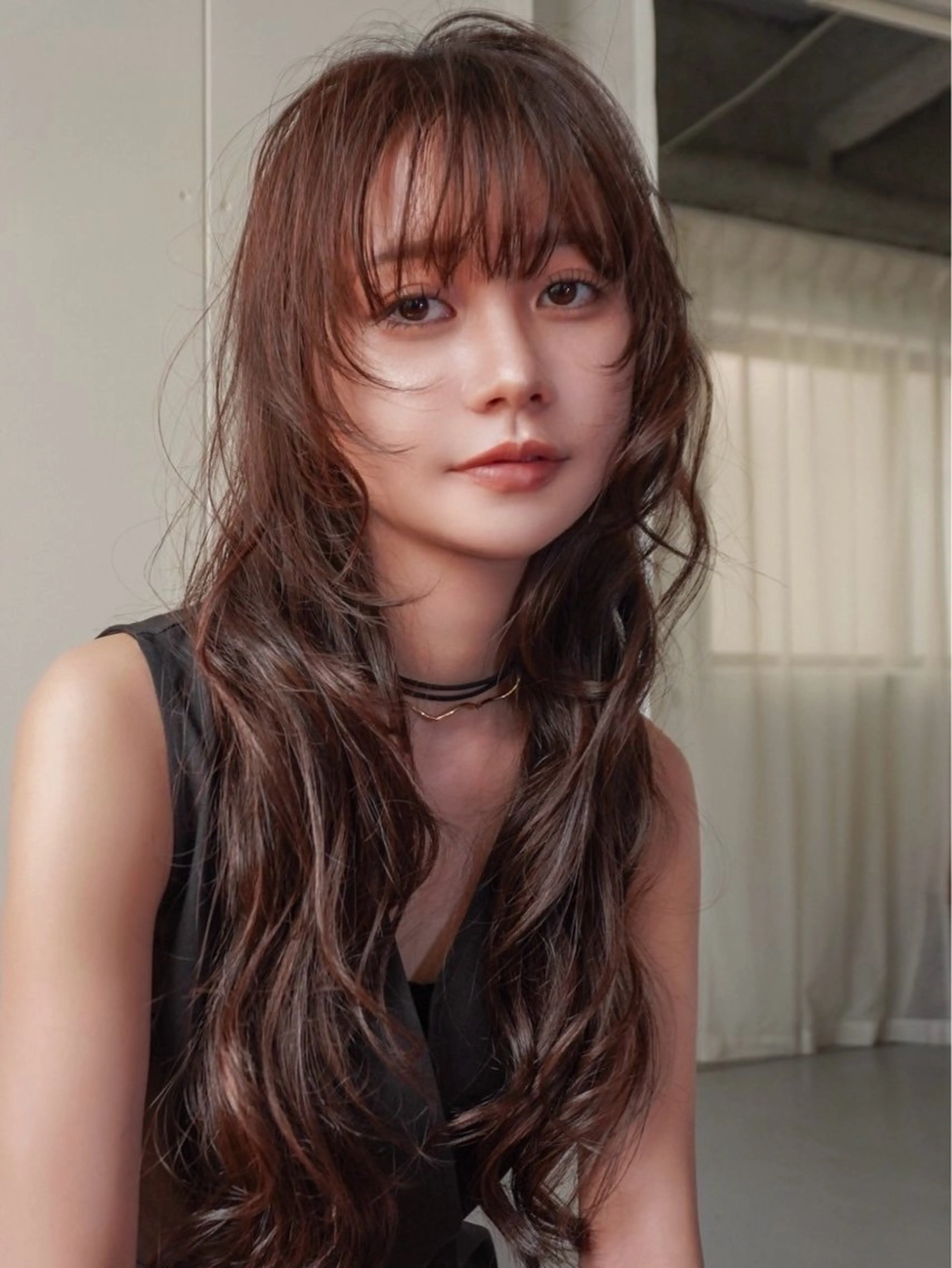 ロング カラー カット ヘアカラー トリートメント レイヤー/ 透明感カラー/マドカのヘアスタイル