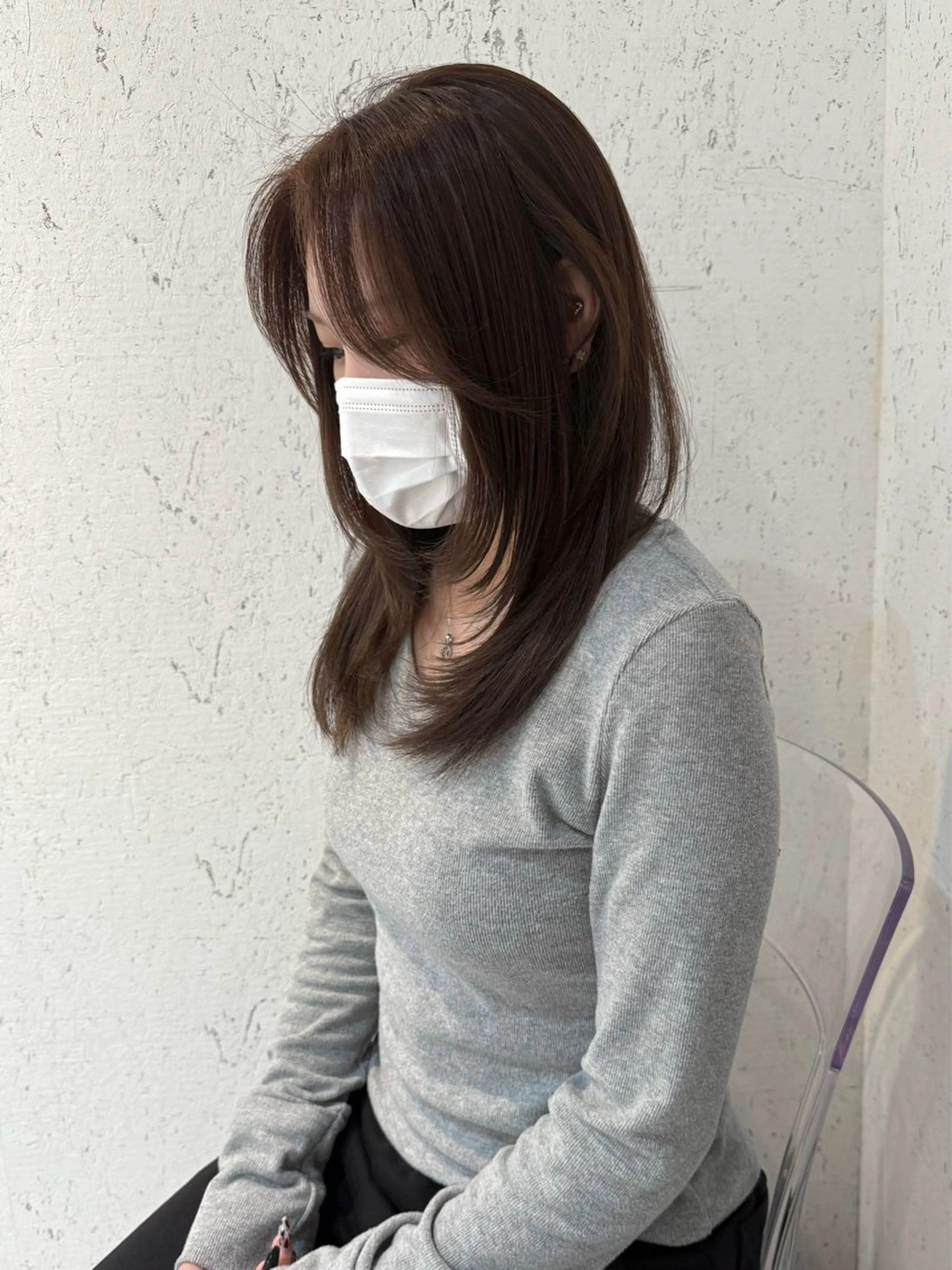 ミディアム カラー パーマ カット ヘアカラー 縮毛矯正 トリートメント mai / linoah˚✧のヘアスタイル