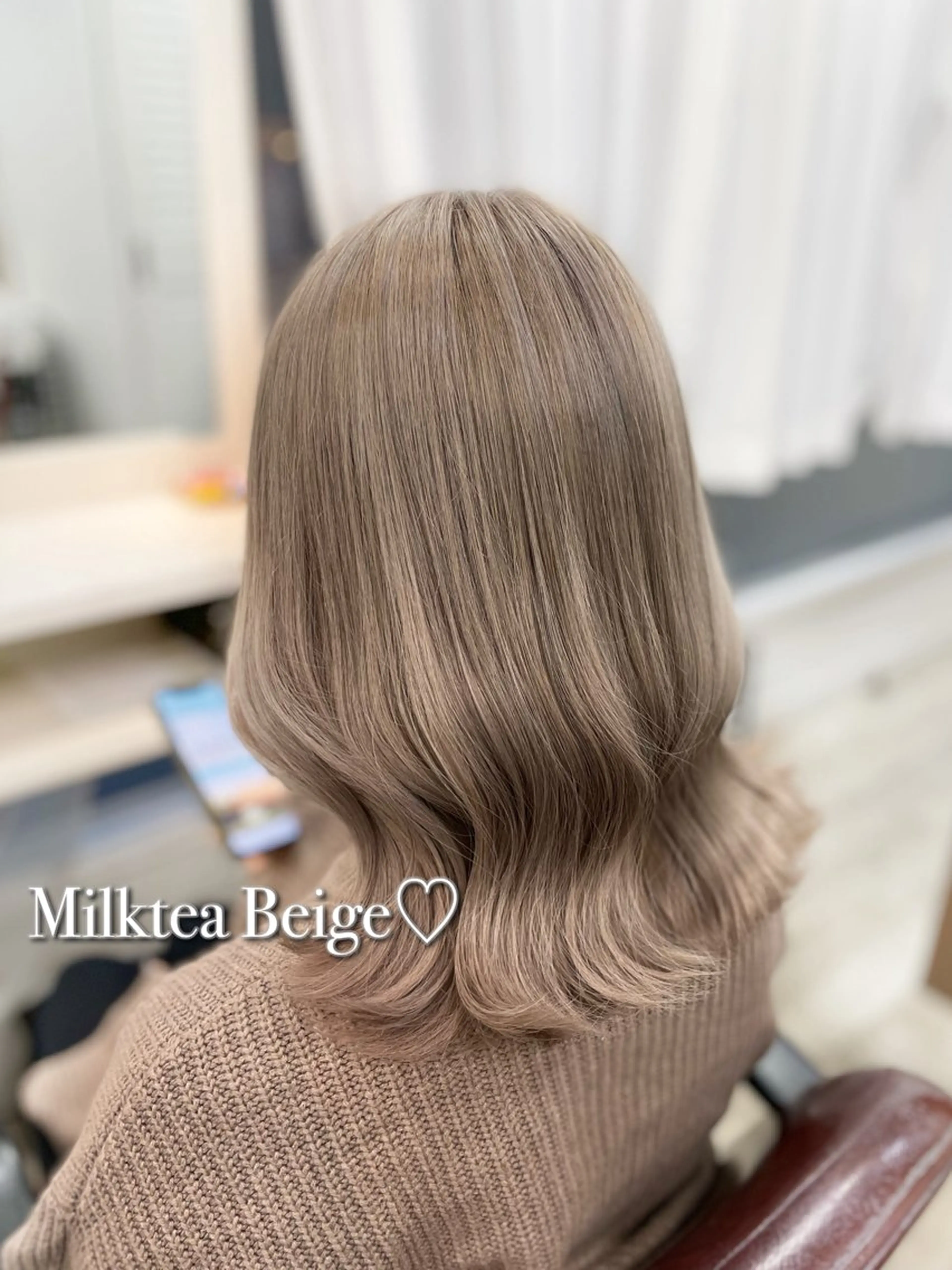 ミディアム カラー ヘアカラー ヘアセット 韓国ヘア🤍髪質改善 🇰🇷AKANEのヘアスタイル