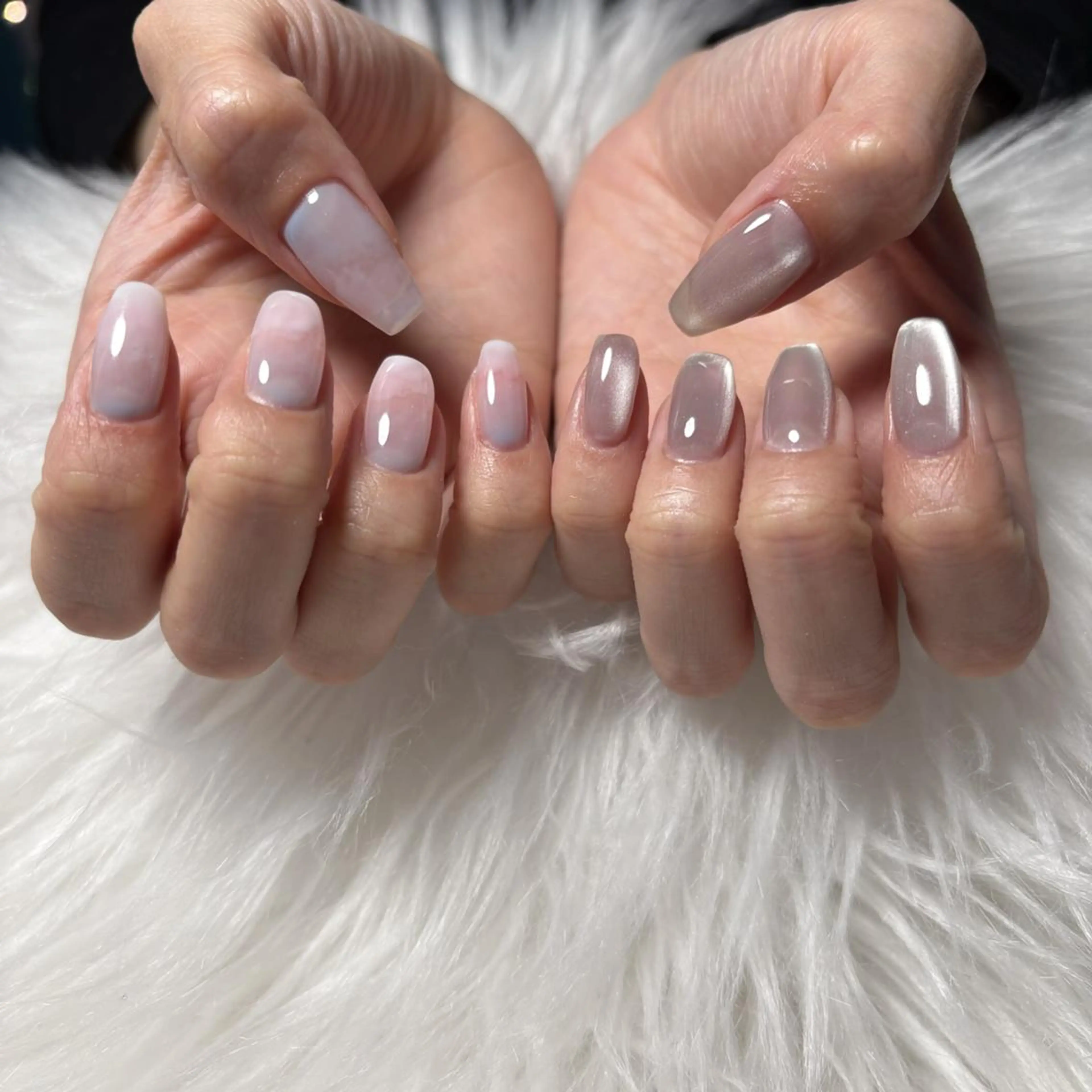 ネイル マグネットネイル ニュアンスネイル ハンドネイル nail salon Libertyのネイルデザイン
