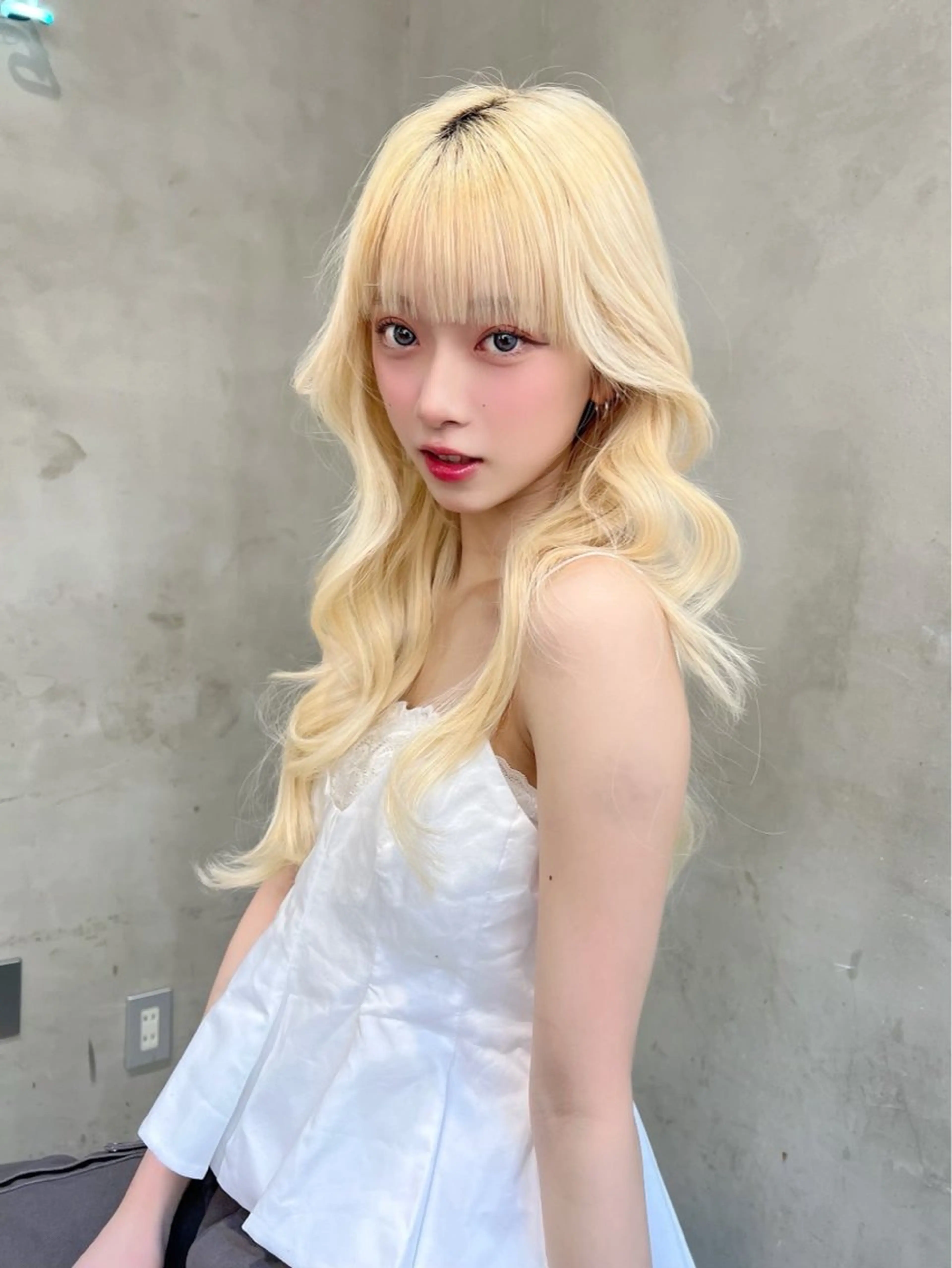 セミロング カラー ヘアアレンジ 🫧艶髪矯正 髪質改 善ブリーチ🫧 大介のヘアスタイル