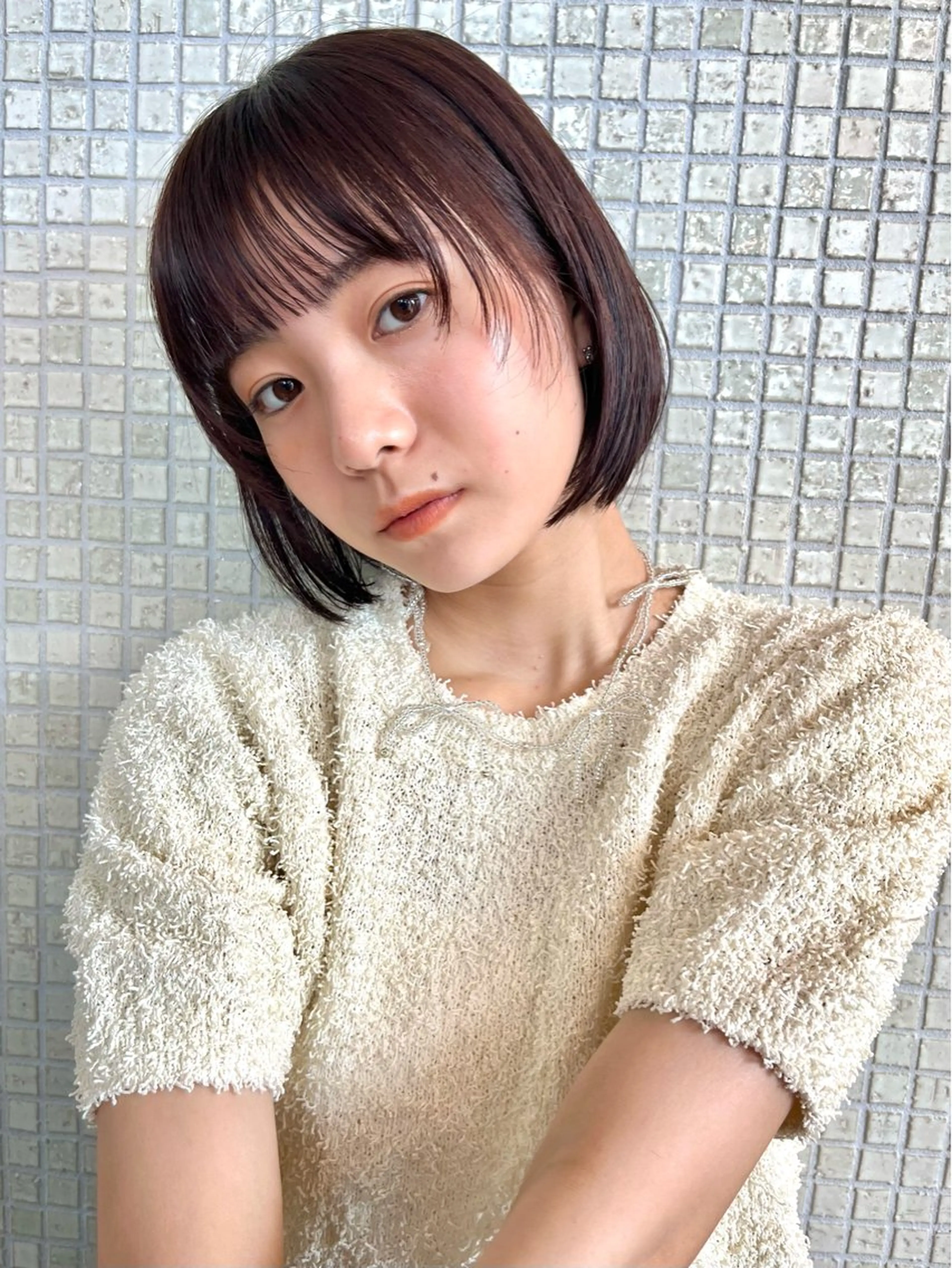 ショート ピンクブラウン ピンクラベンダー December/ jingumae所属・【カットモデル募集】 yuzuのヘアスタイル