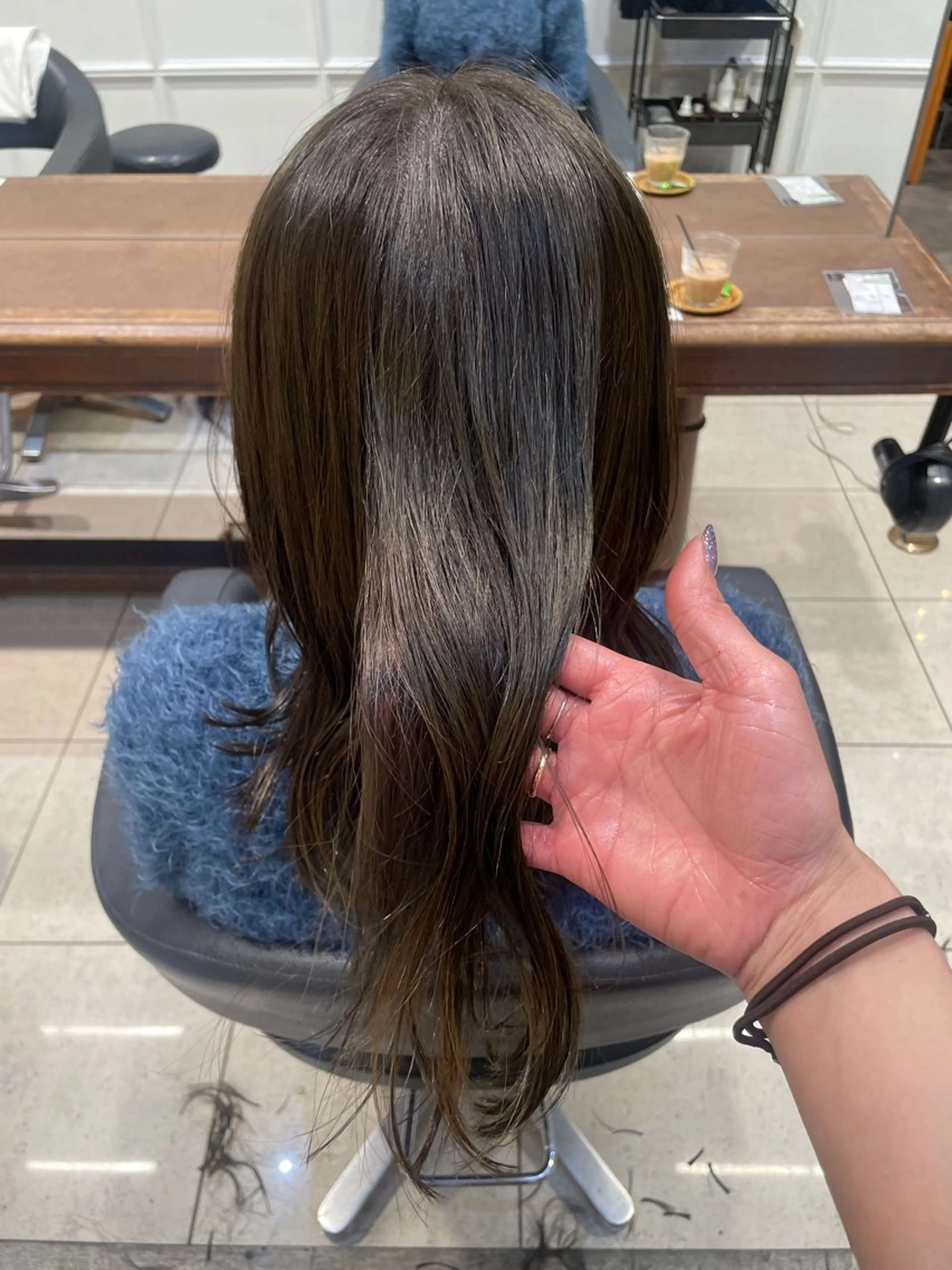 ロング カラー パーマ ヘアアレンジ レイヤー/ 透明感カラー/マドカのヘアスタイル