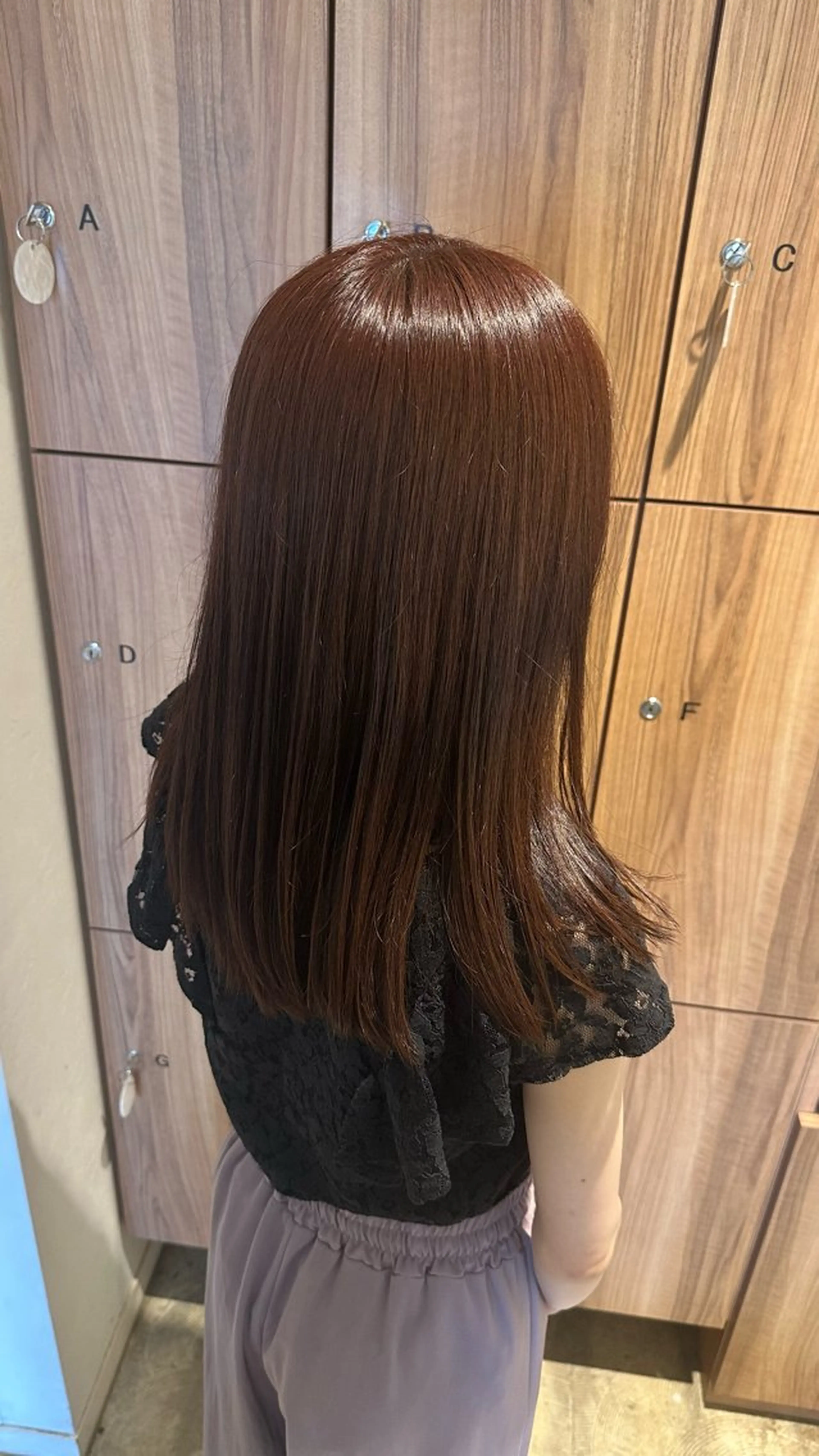 カラー ブラウンカラー ピンクカラー ヘアカラー 北川 ななのヘアスタイル
