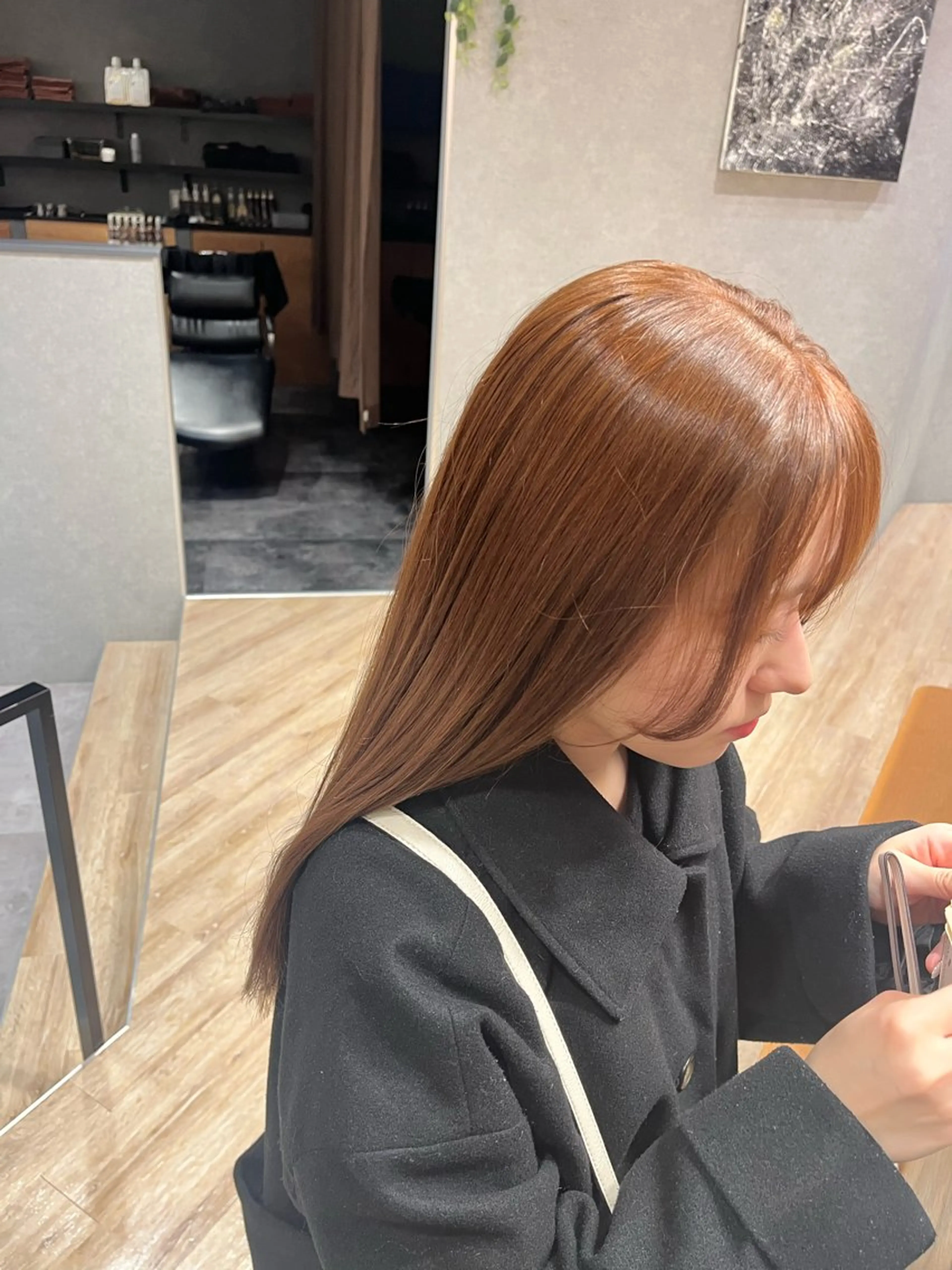 ロング カット ヘアカラー トリートメント ナチュラル＊艶＊ 蒲生四丁目＊山保美月のヘアスタイル