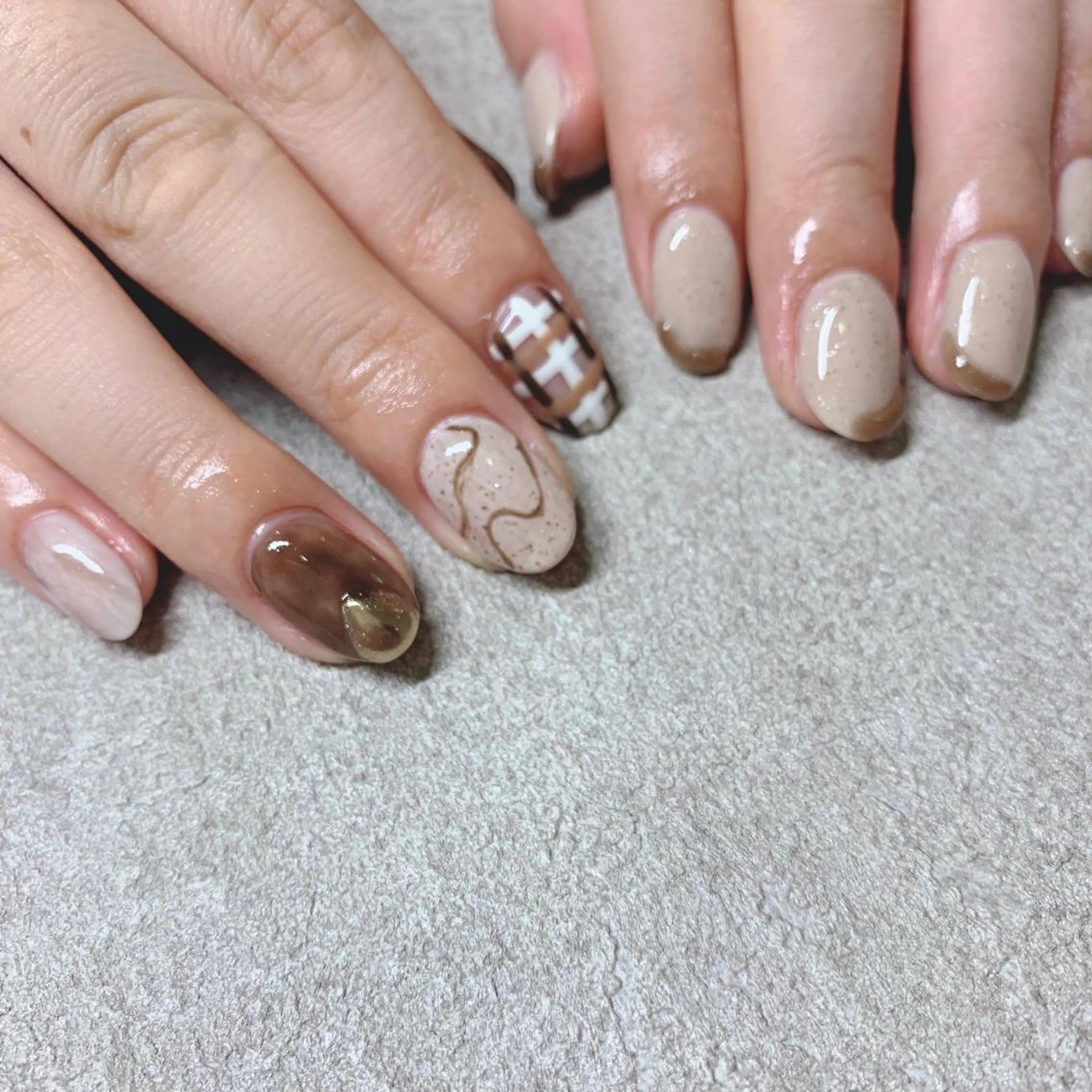 カラー ネイル ハンドネイル Cozy_ ilumのネイルデザイン