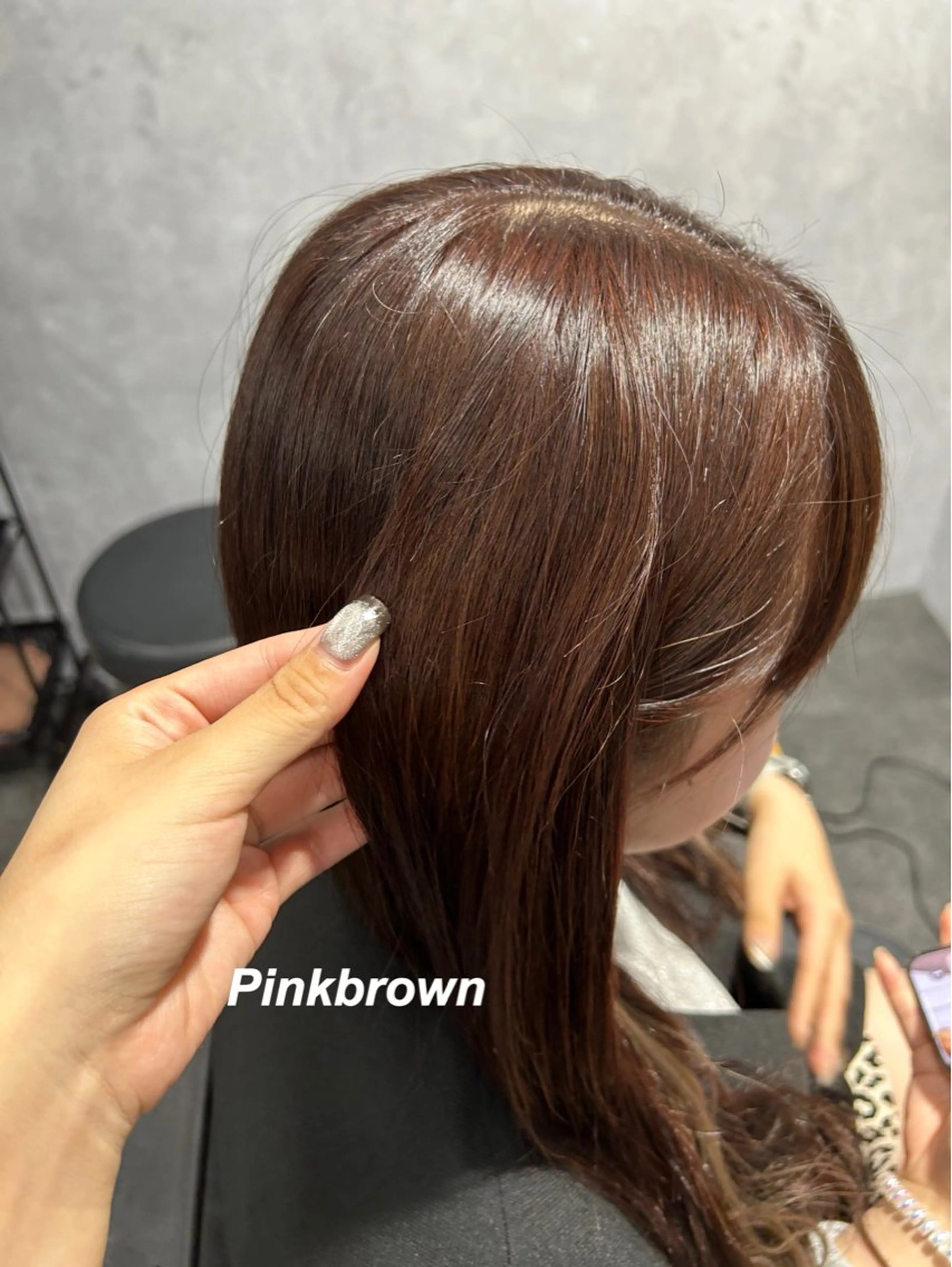ロング カラー ブラウンカラー ピンクカラー ピンクブラウン ヘアカラー トリートメント プルエクステ/インナ ーカラー🦊はるなのヘアスタイル