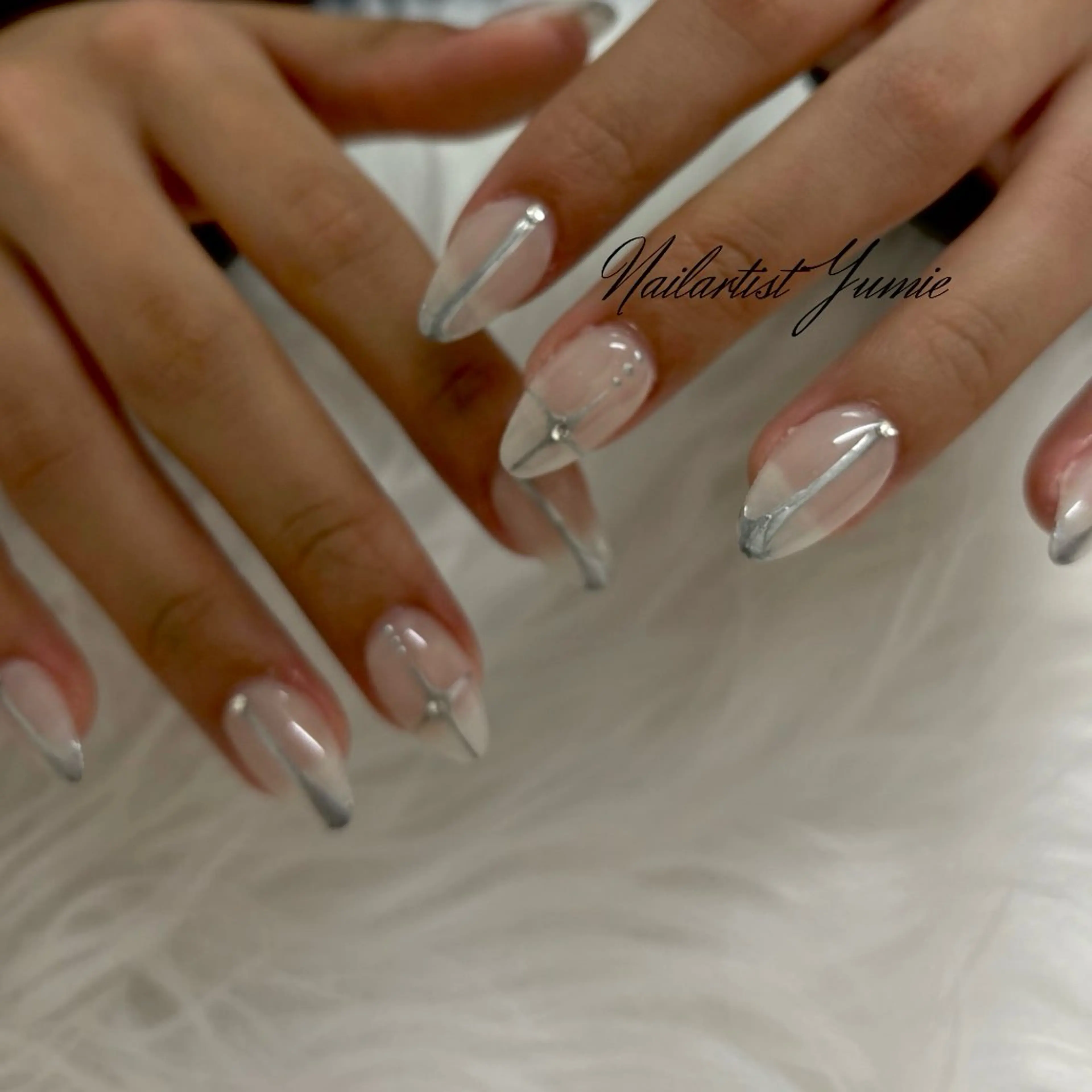 ネイル ニュアンスネイル ハンドネイル Setsalon Churaku Nailist Yumie所属・【沖縄市安慶田】 🤍Yumieのネイルデザイン