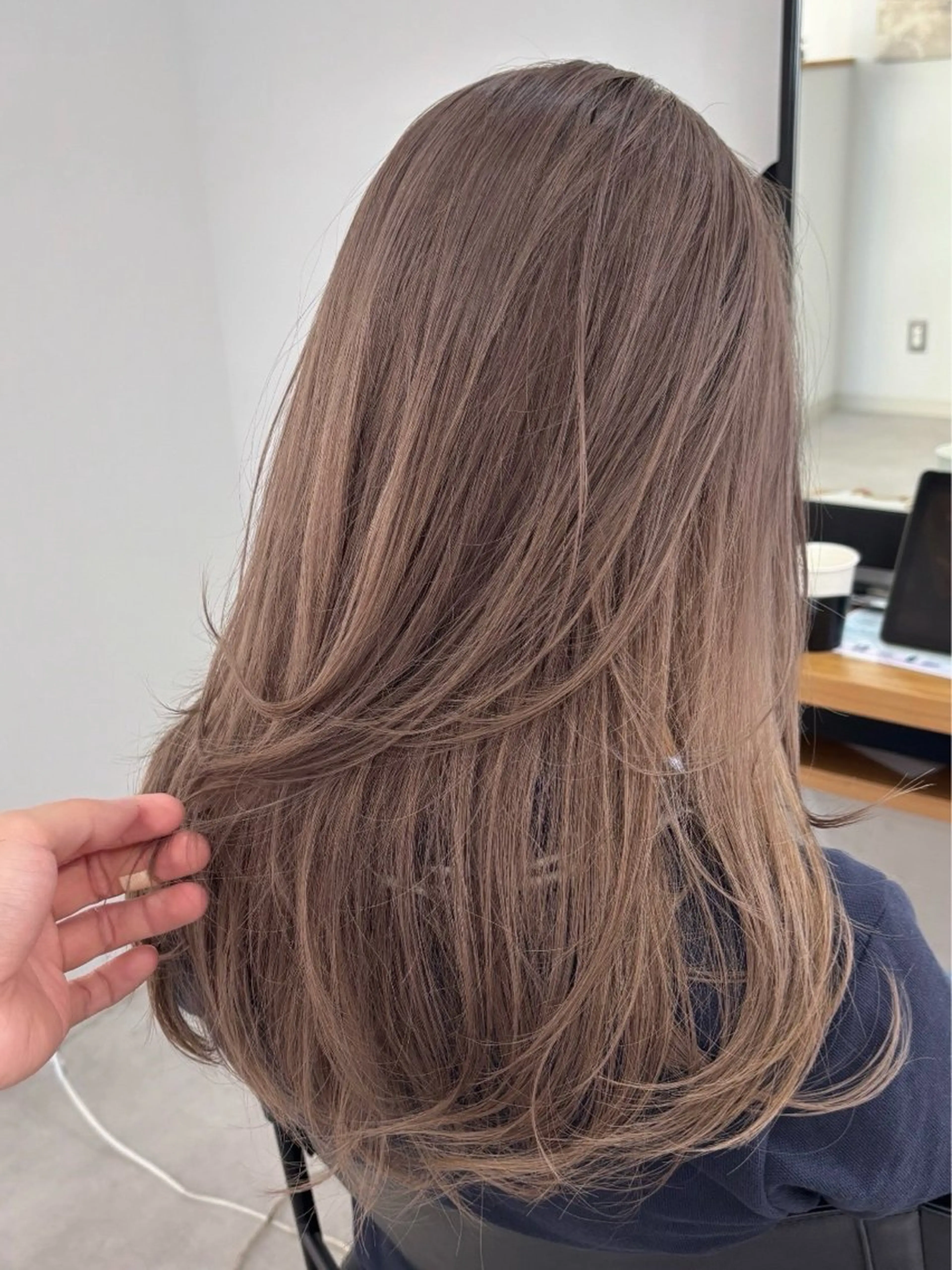 ロング ショートボブ ボブ ハイライト レイヤーカット 縮毛矯正 SUZU/岡山/矯正 ブリーチ/レイヤーのヘアスタイル