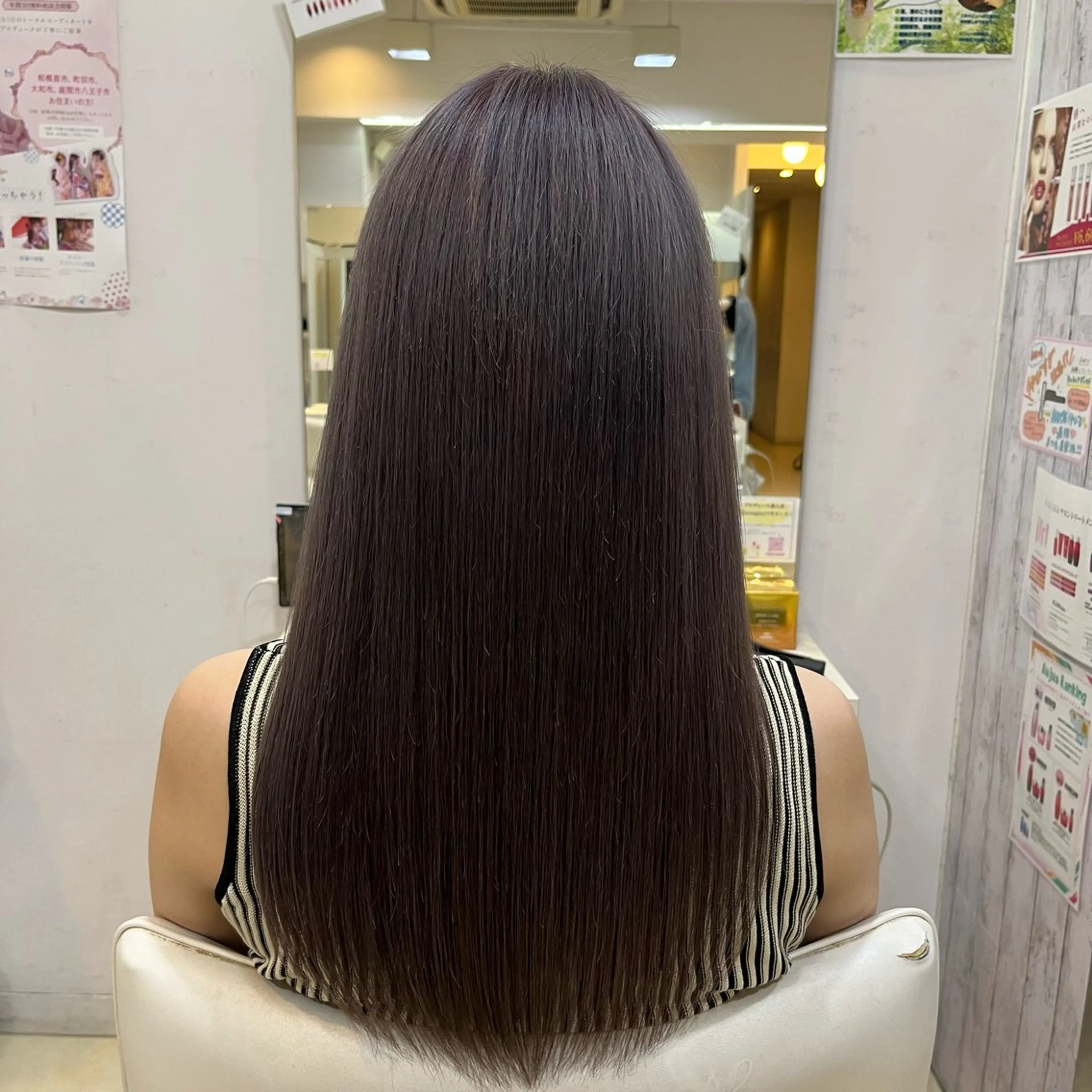 ロング カット 縮毛矯正 トリートメント 艶髪の神様 瀧田嵐士🇰🇷のヘアスタイル
