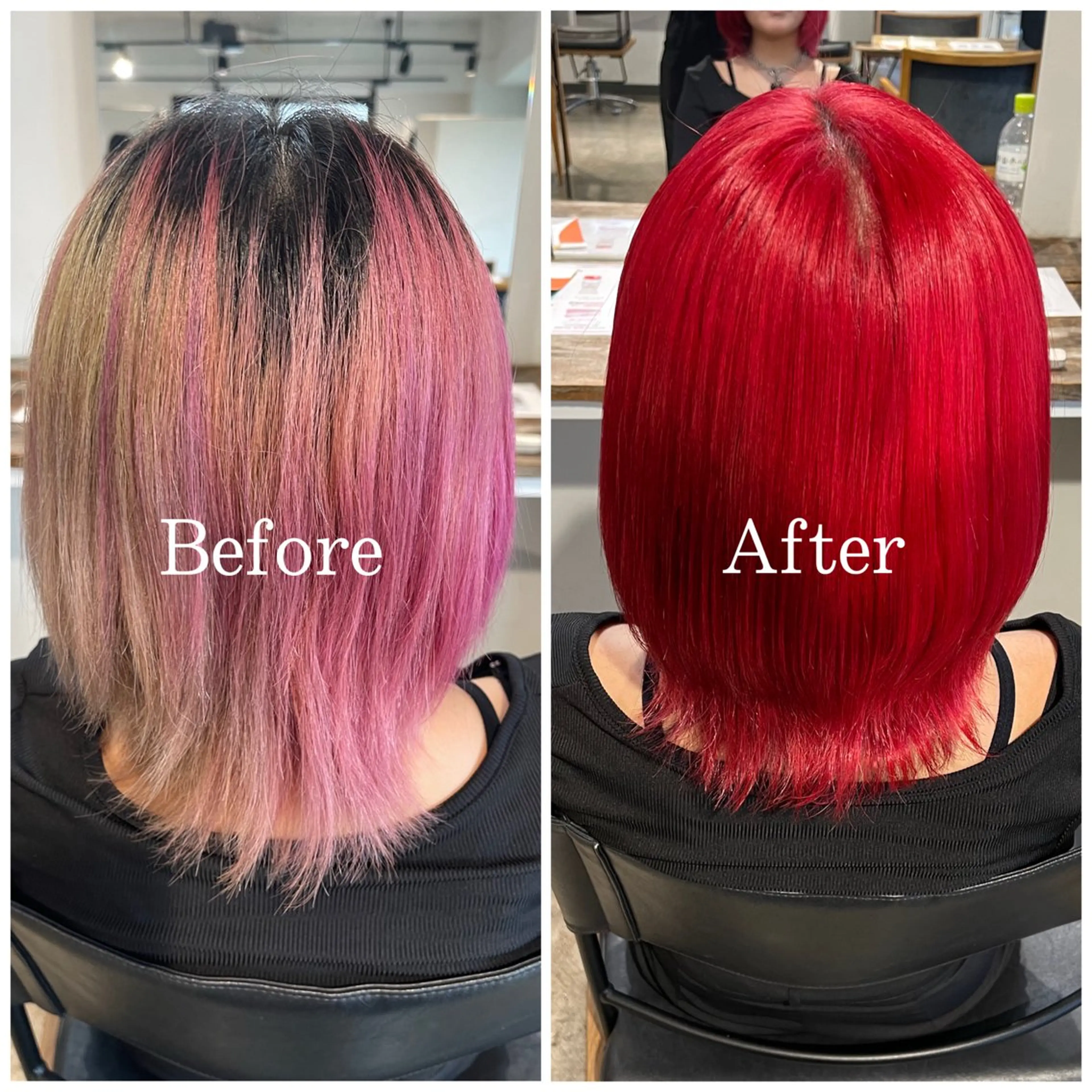 ショート カラー ブリーチ デザインカラー ハイトーンカラー ヘアカラー ムラ修正/ ハイトーン💖Riaのヘアスタイル