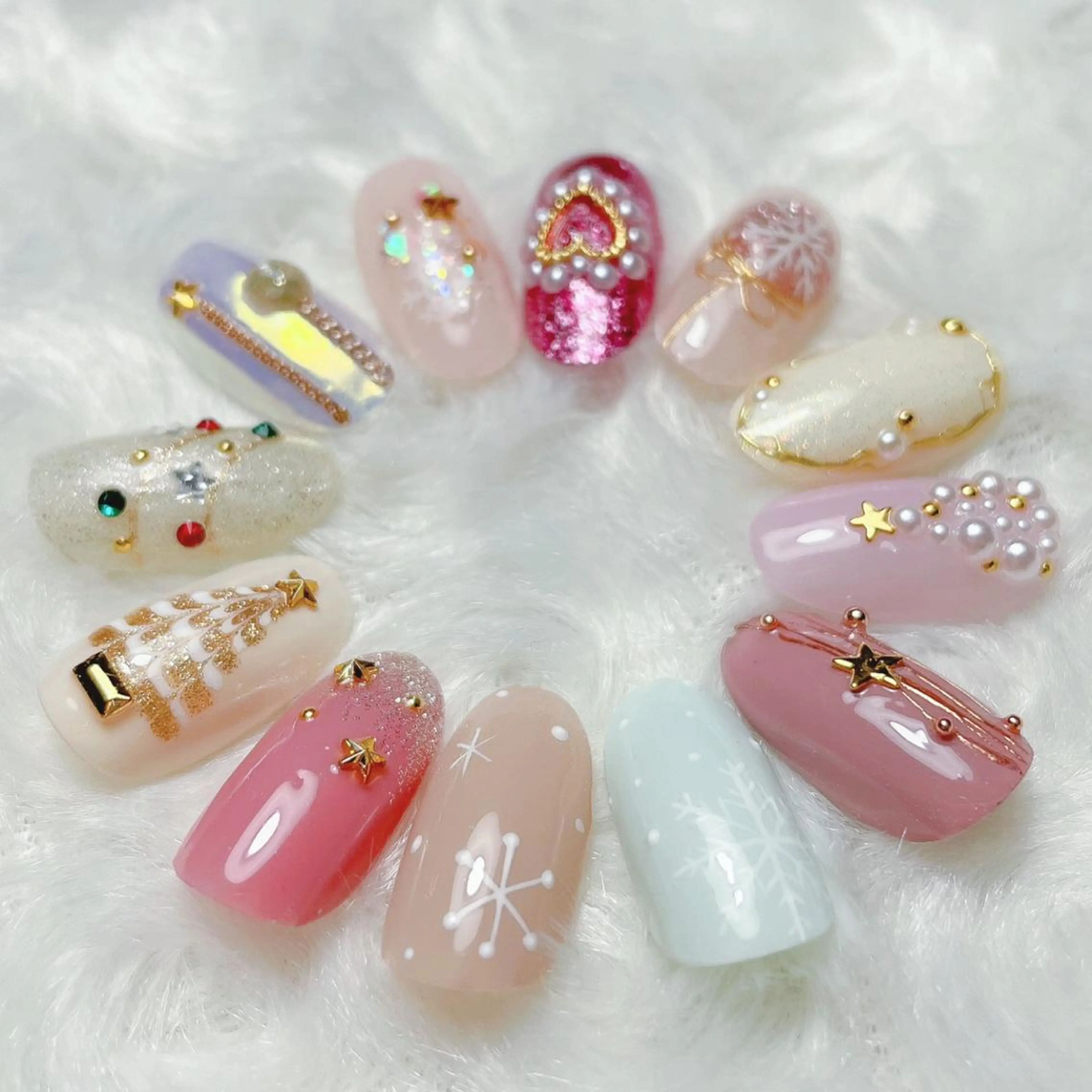 【オフあり】選べるクリスマスデザイン4本コース🎄💓の写真