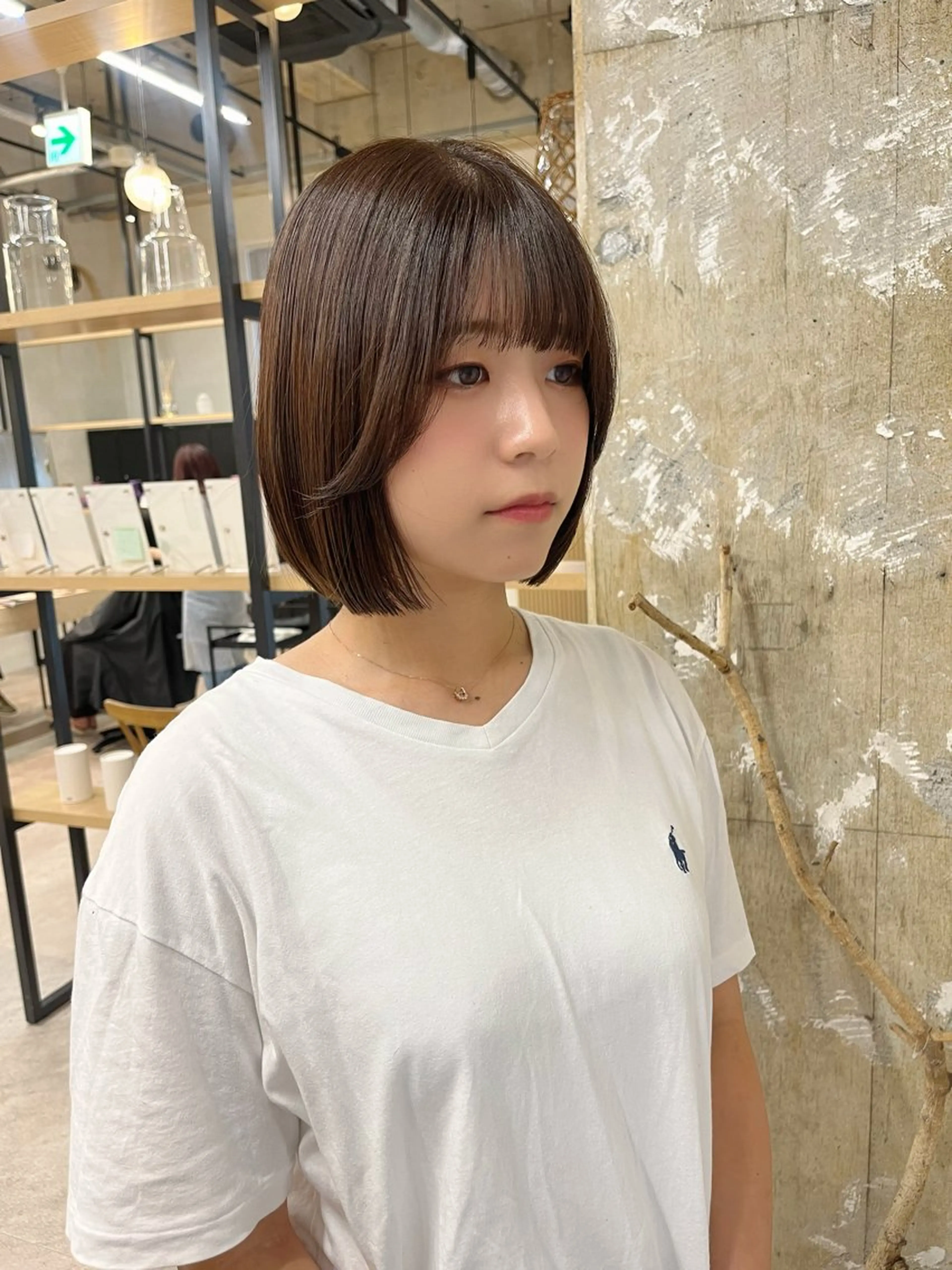 ミディアム ニュアンスパーマ 曲がる縮毛矯正　爲石のヘアスタイル