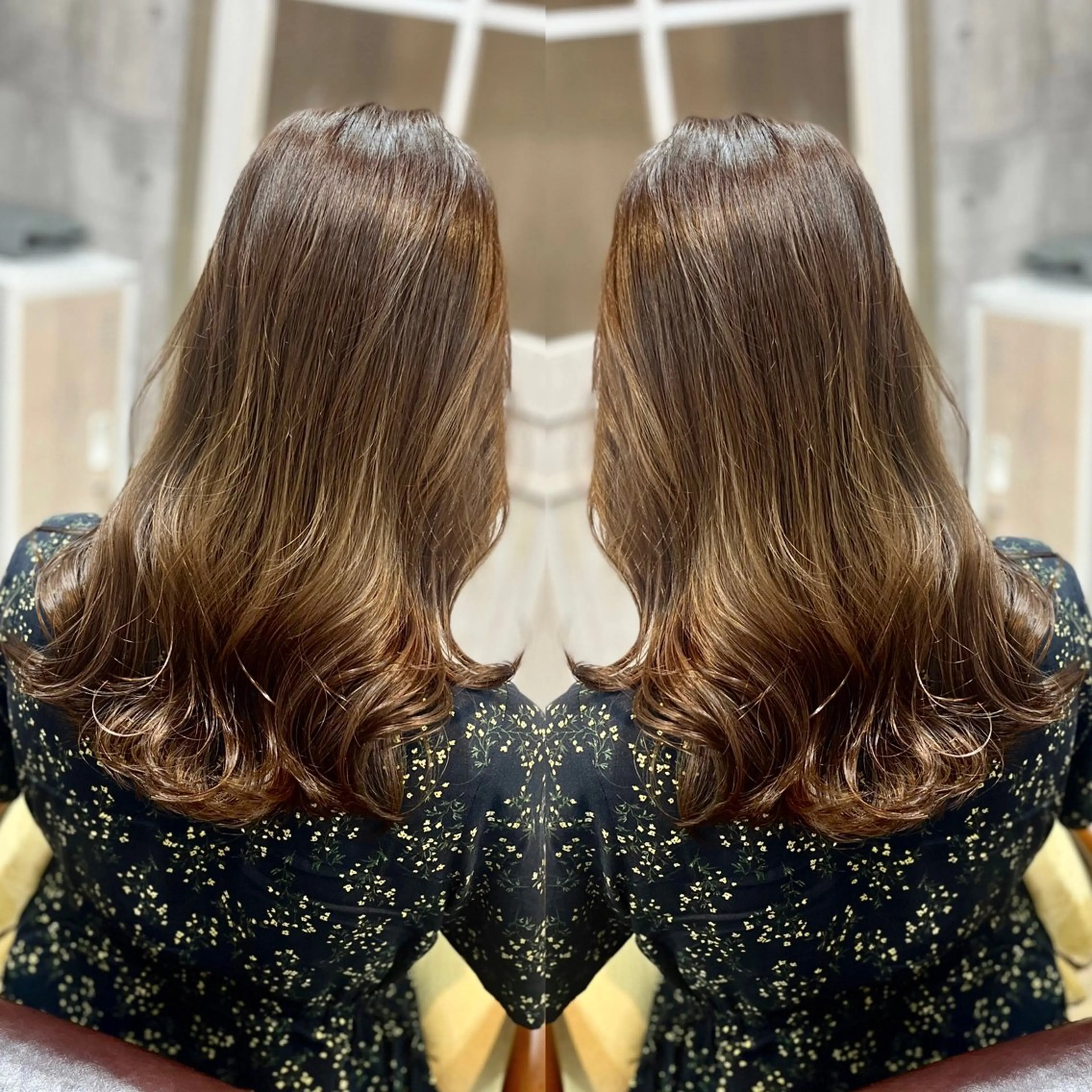 セミロング カラー カット ヘアカラー トリートメント 艶髪🌈ムラカミ サキのヘアスタイル