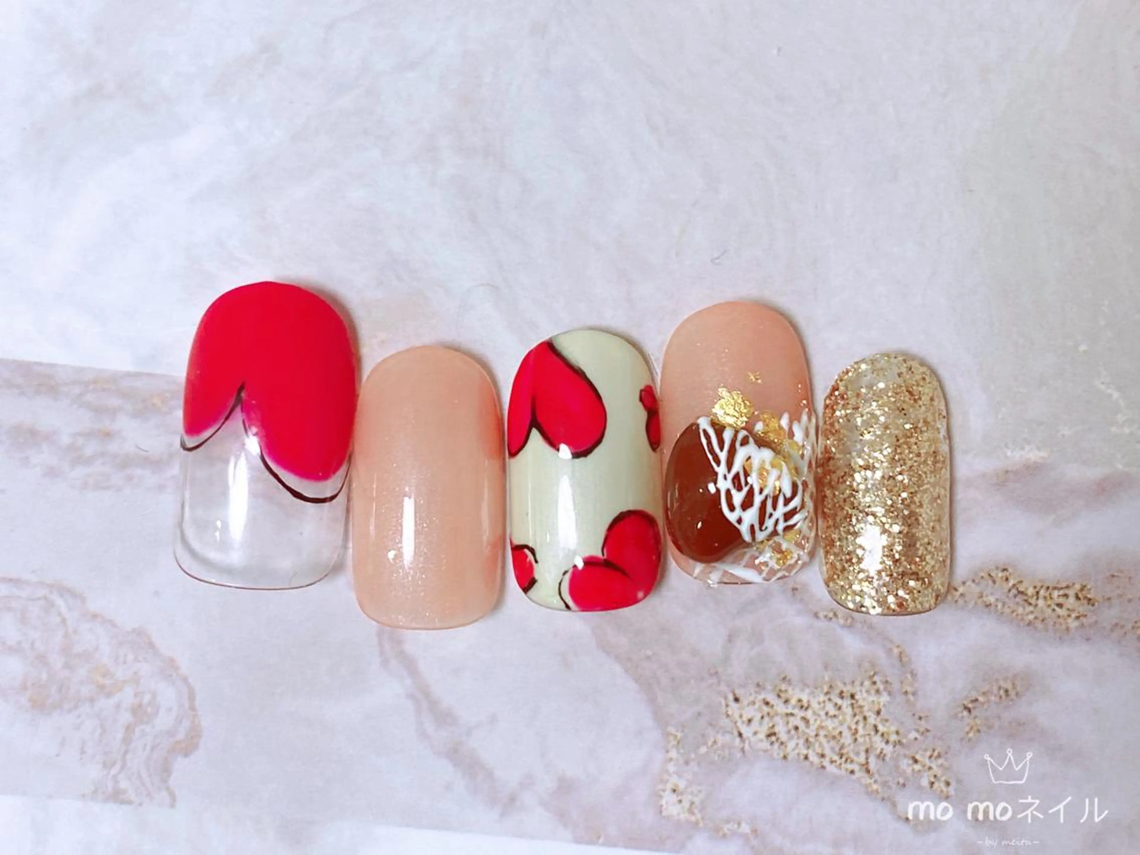 ネイル バレンタイン MOMO nailのネイルデザイン