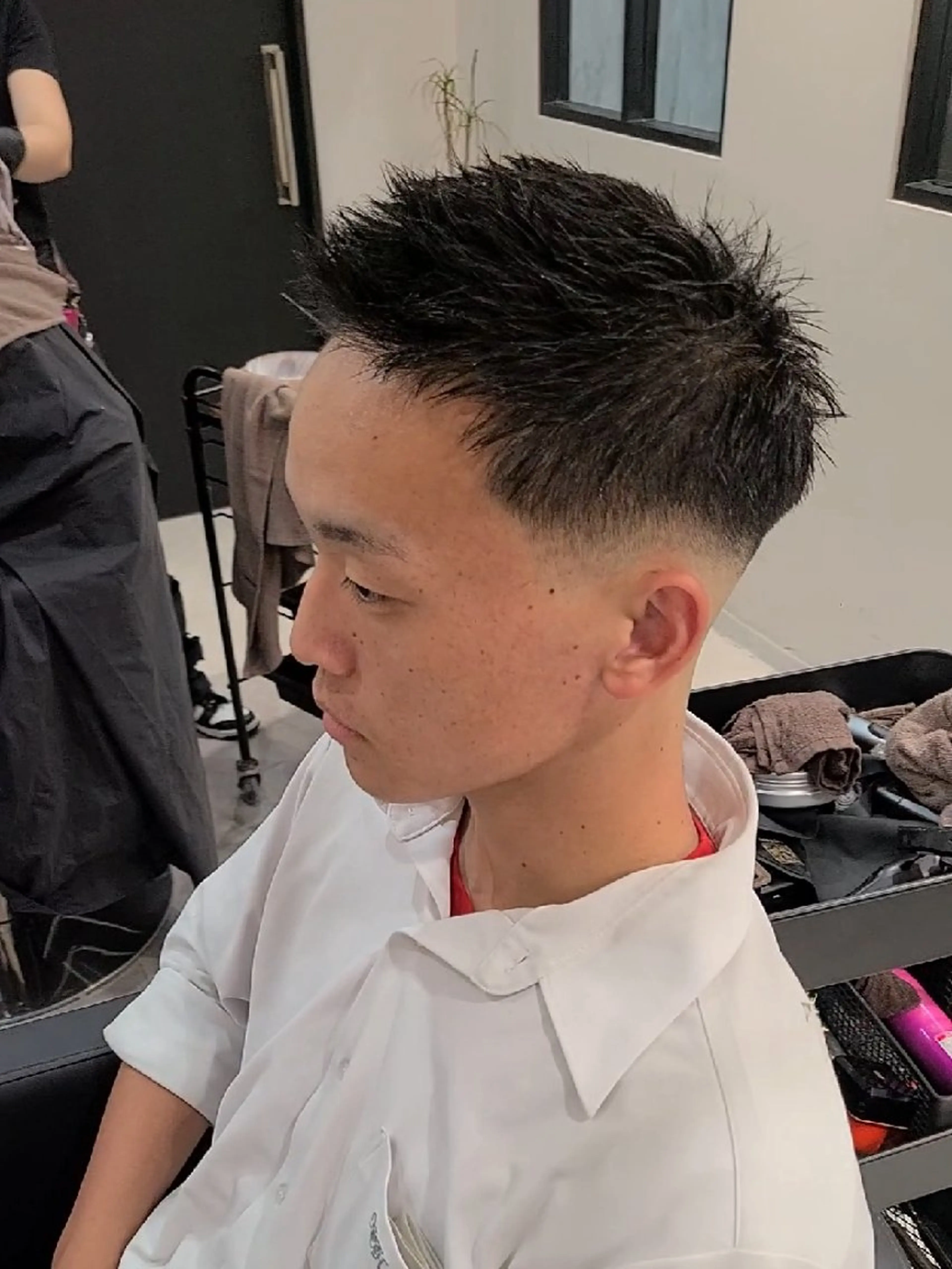 メンズ ショート フェードカット カット ヘアセット Lapis 名古屋駅前店所属・LEN名古屋/パーマ メンズ特化美容師のヘアスタイル