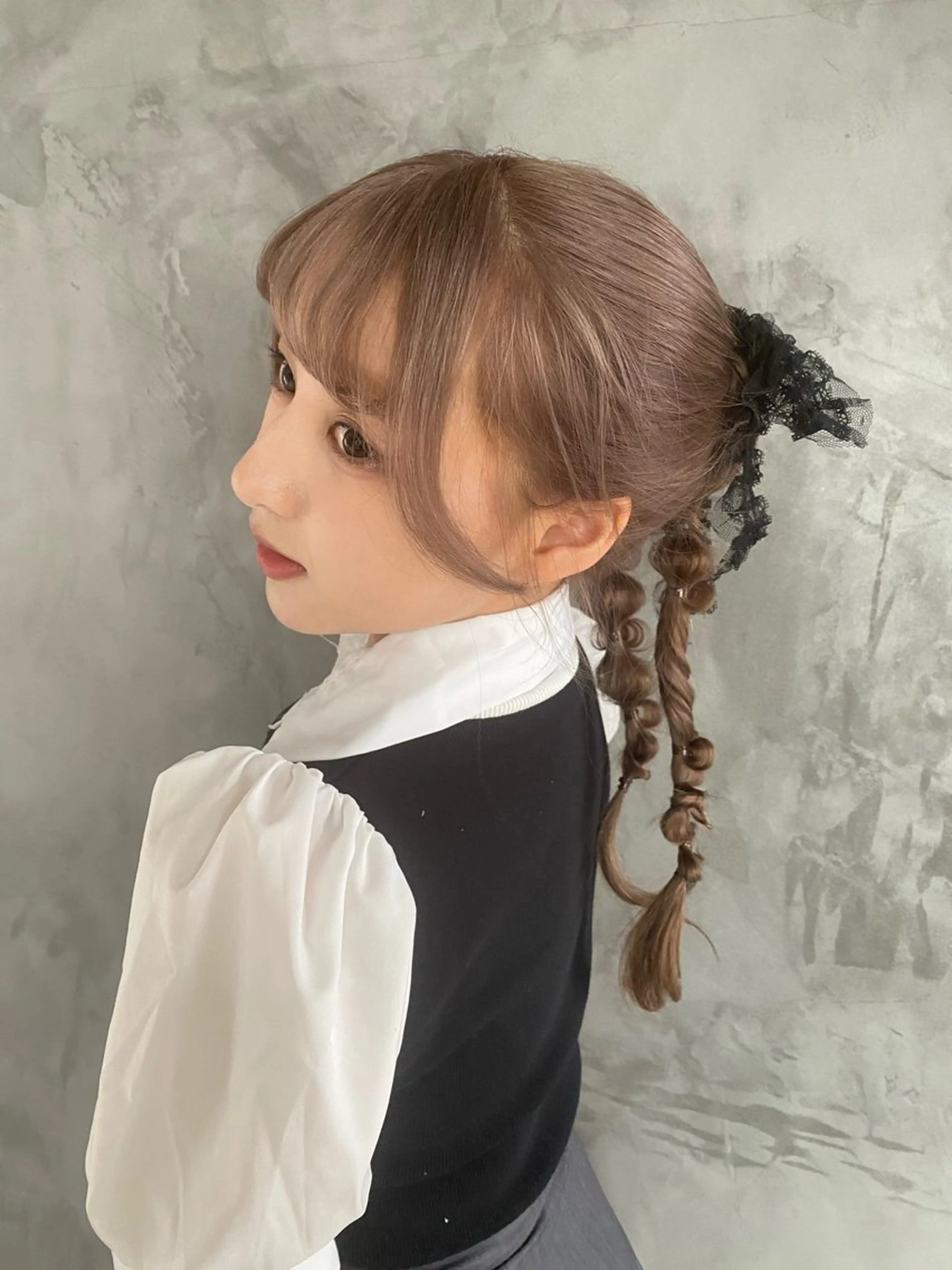 ロング カラー ヘアアレンジ ブリーチ cashel fukaのヘアスタイル