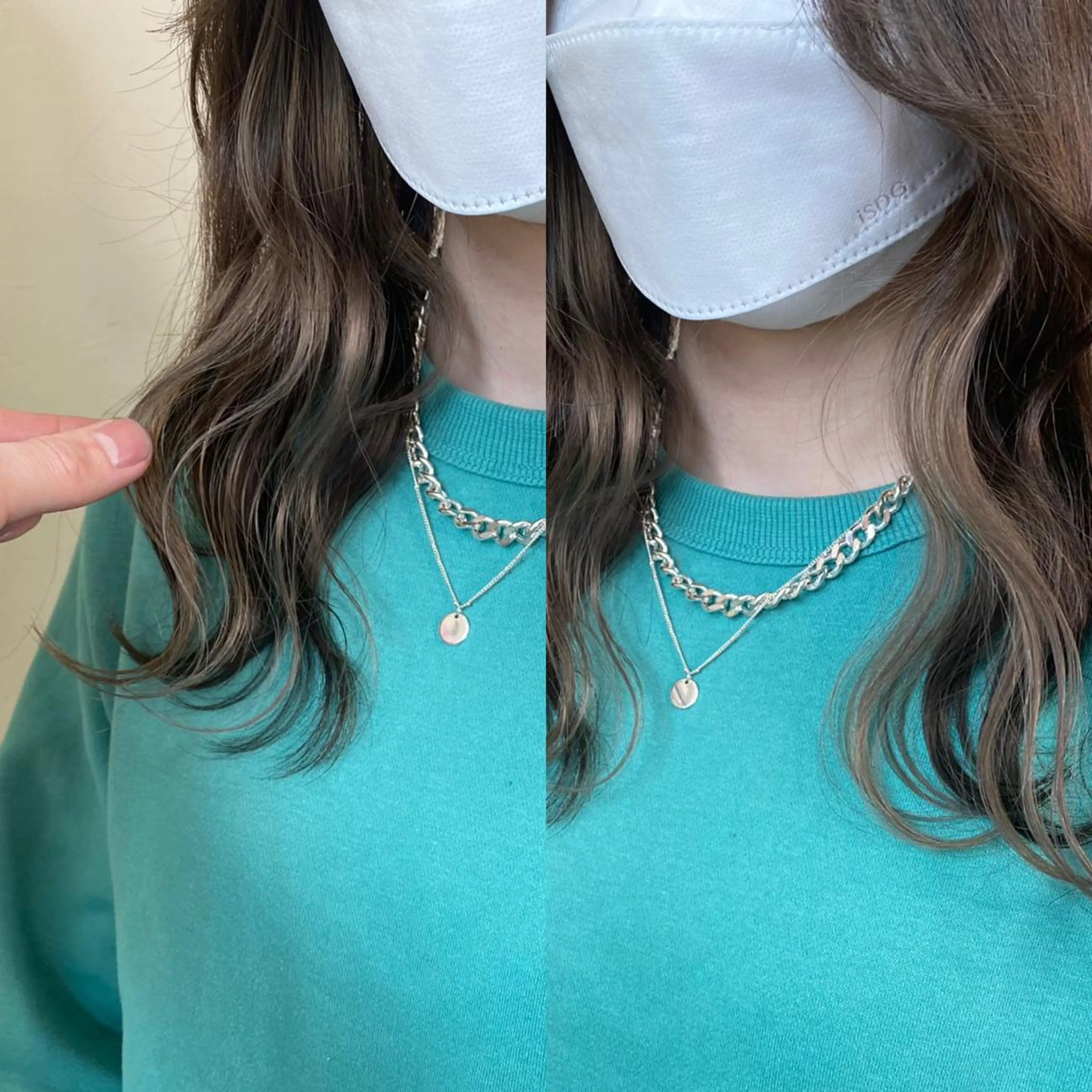 セミロング カラー ヘアアレンジ イヤリングカラー ekolu北梅田店所属・梅田中崎町髪質改善 /オキヒロト/エコルのヘアスタイル