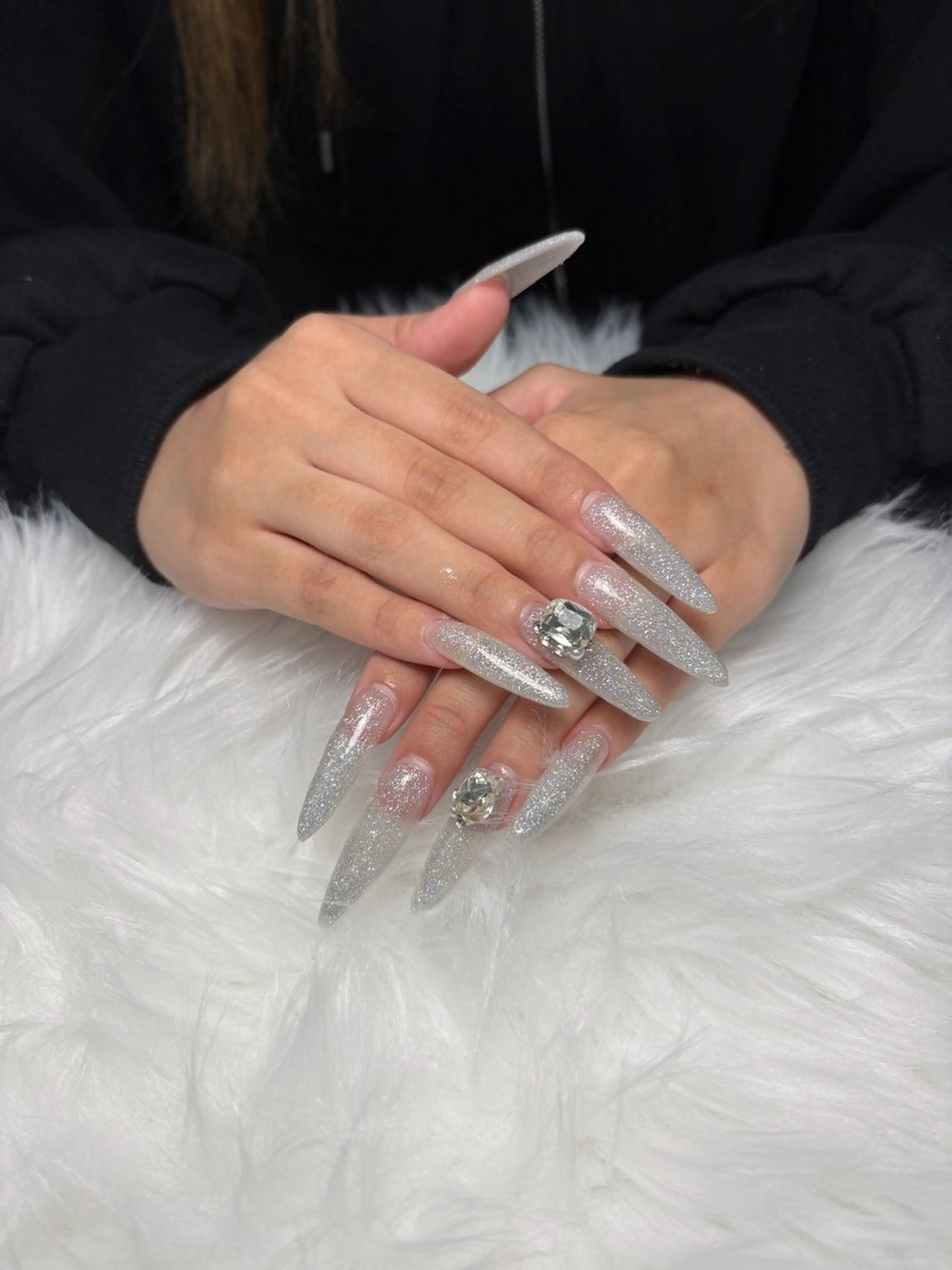 hand🎀 10本長さ出し+ ワンカラーorラメグラ（オフなし）の写真