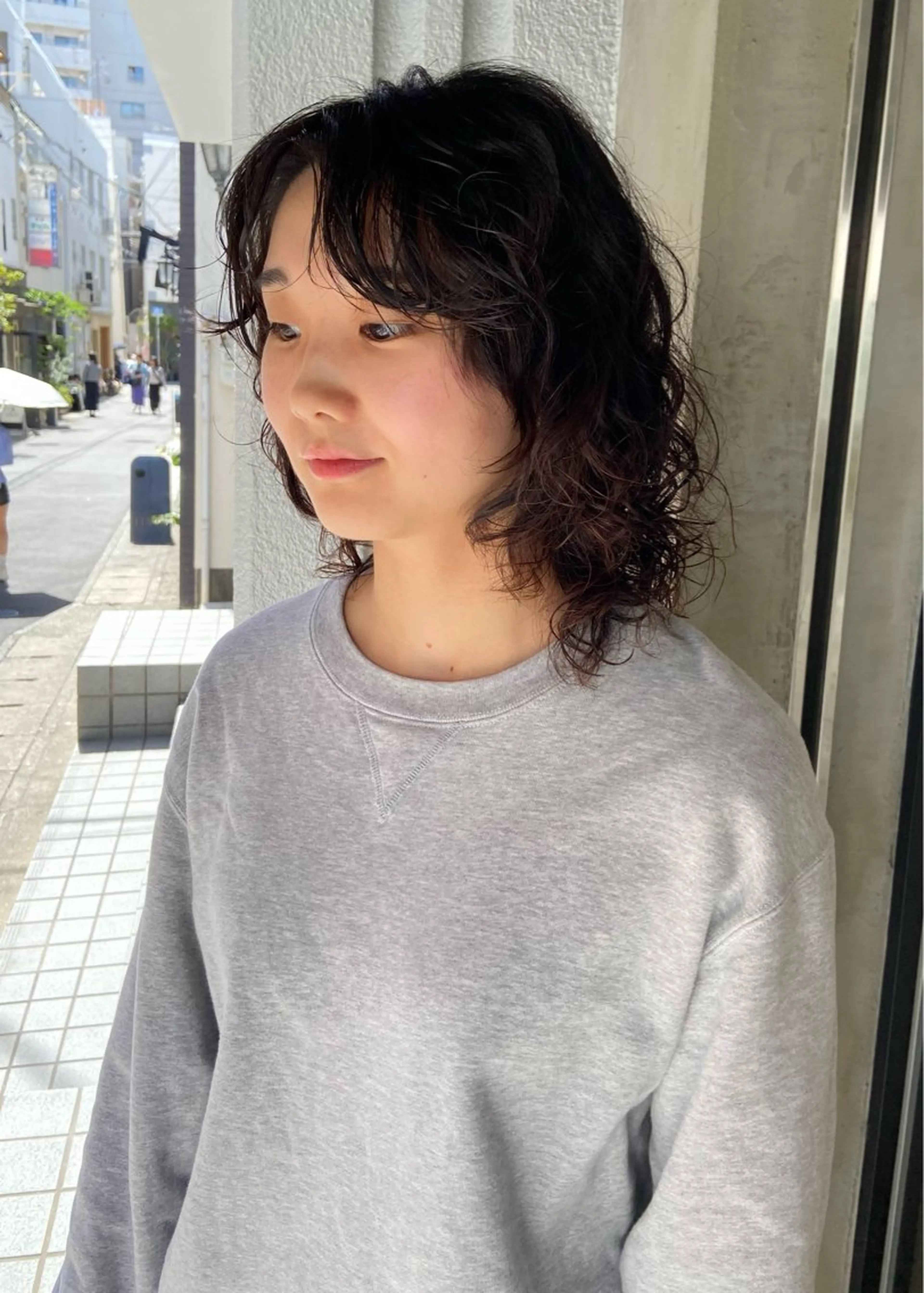 セミロング パーマ 古川 祥久のヘアスタイル