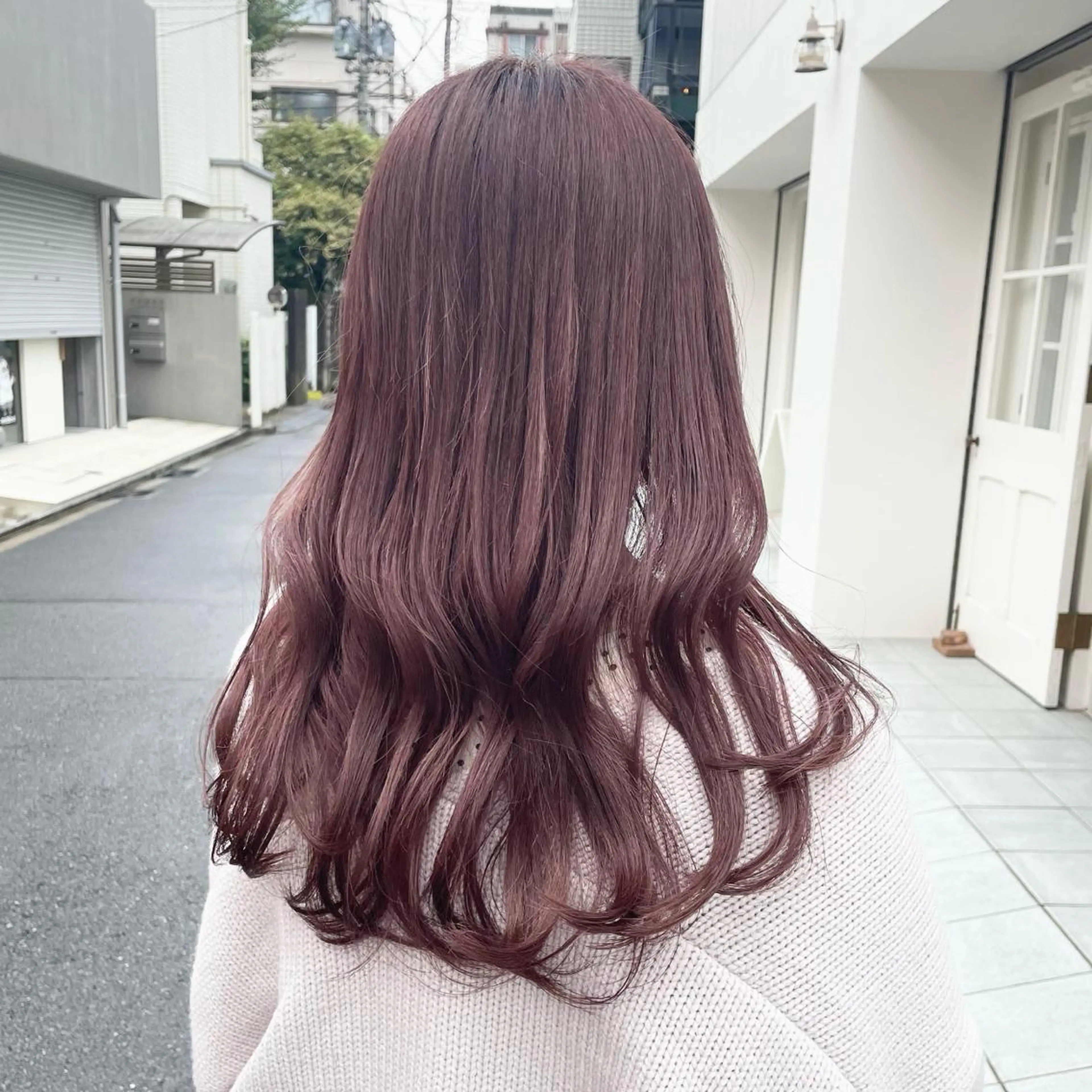 ミディアム カラー ブリーチ ラベンダーカラー ラベンダーピンク ピンクカラー カット ヘアカラー トリートメント kitin  吉祥寺 山岸花のヘアスタイル