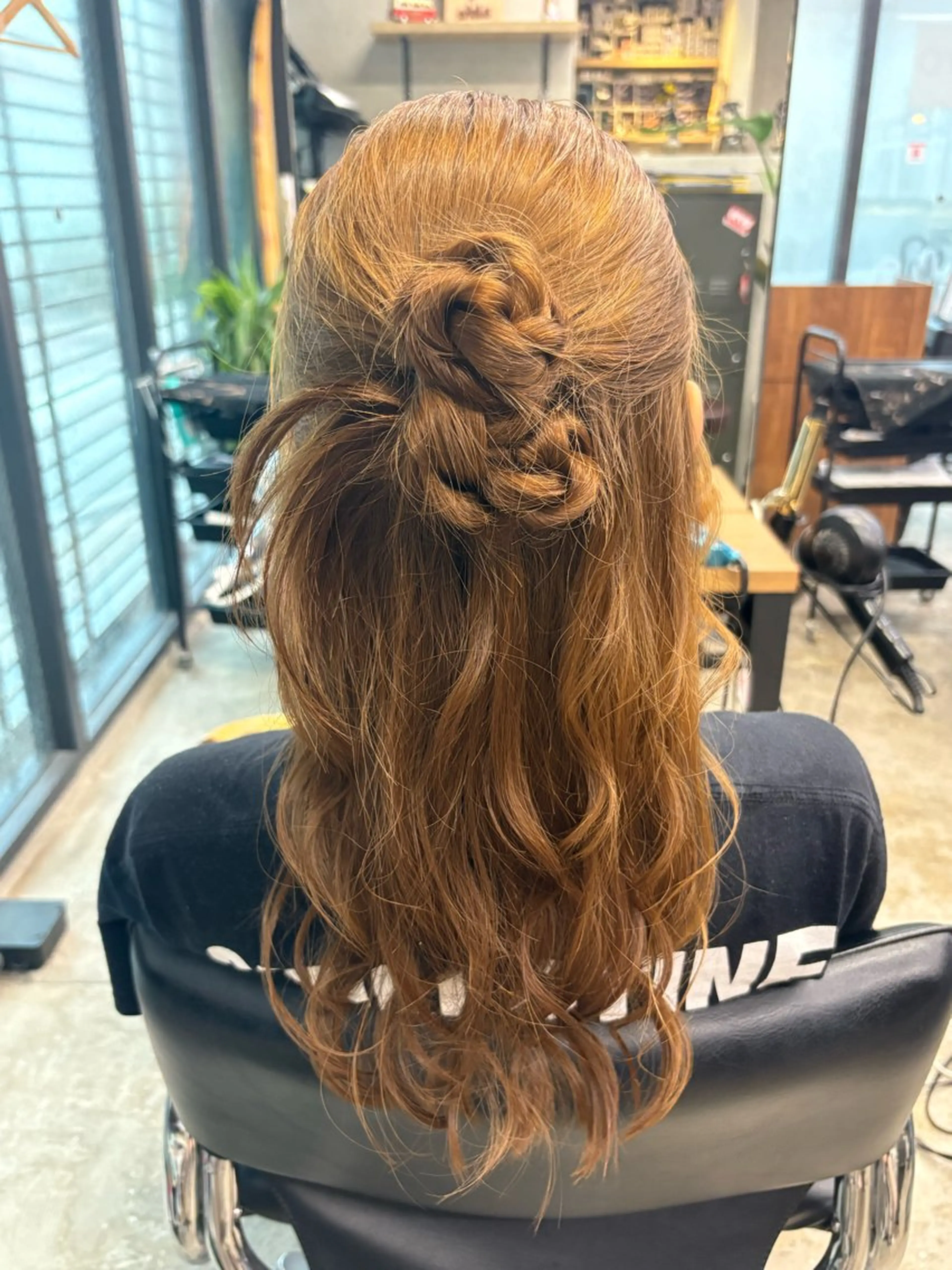 ヘアアレンジ ハーフアップ ヘアセット/ りんのヘアスタイル