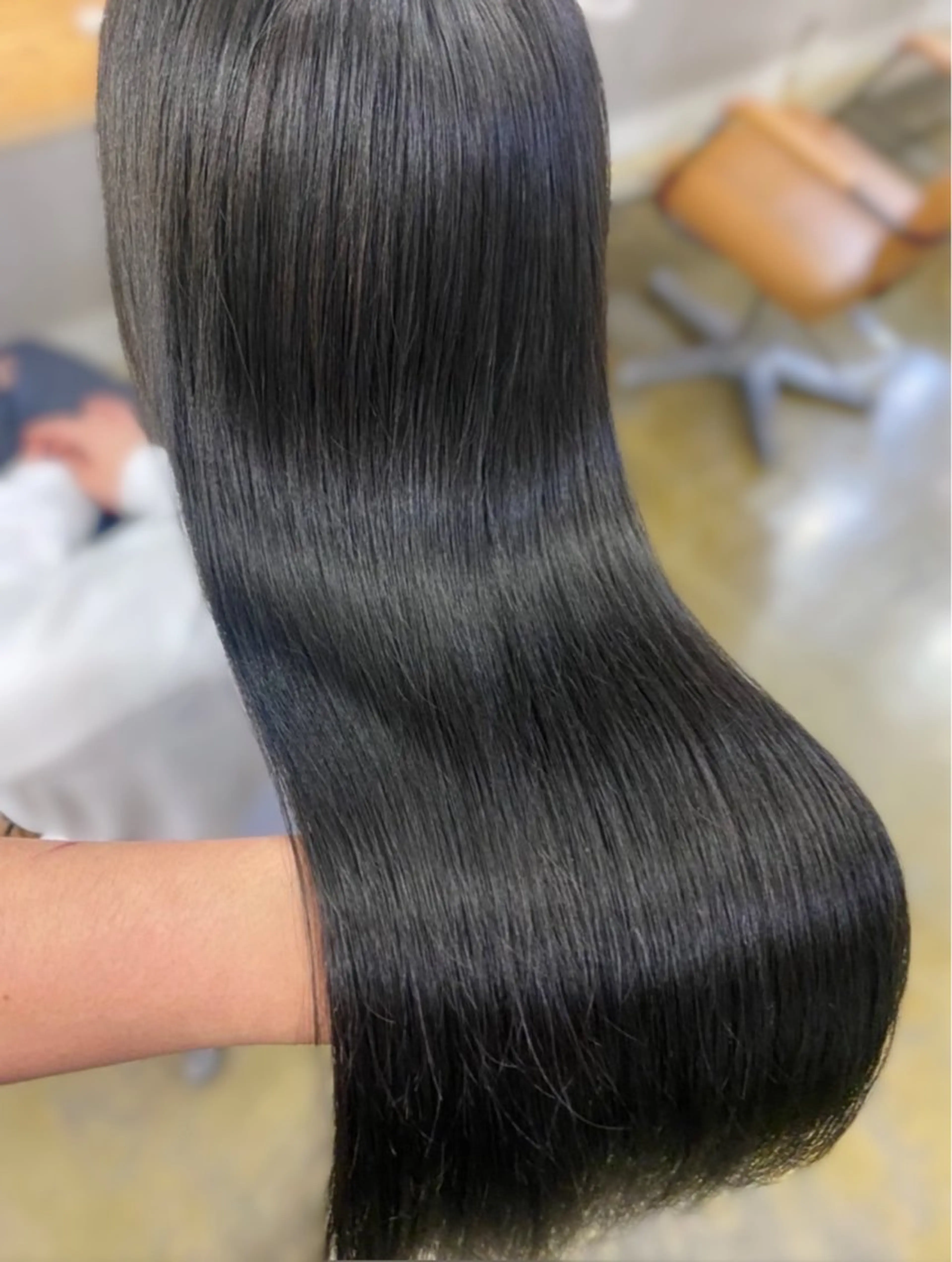 ロング ヘアカラー 縮毛矯正 トリートメント オオニシ オト🐹のヘアスタイル