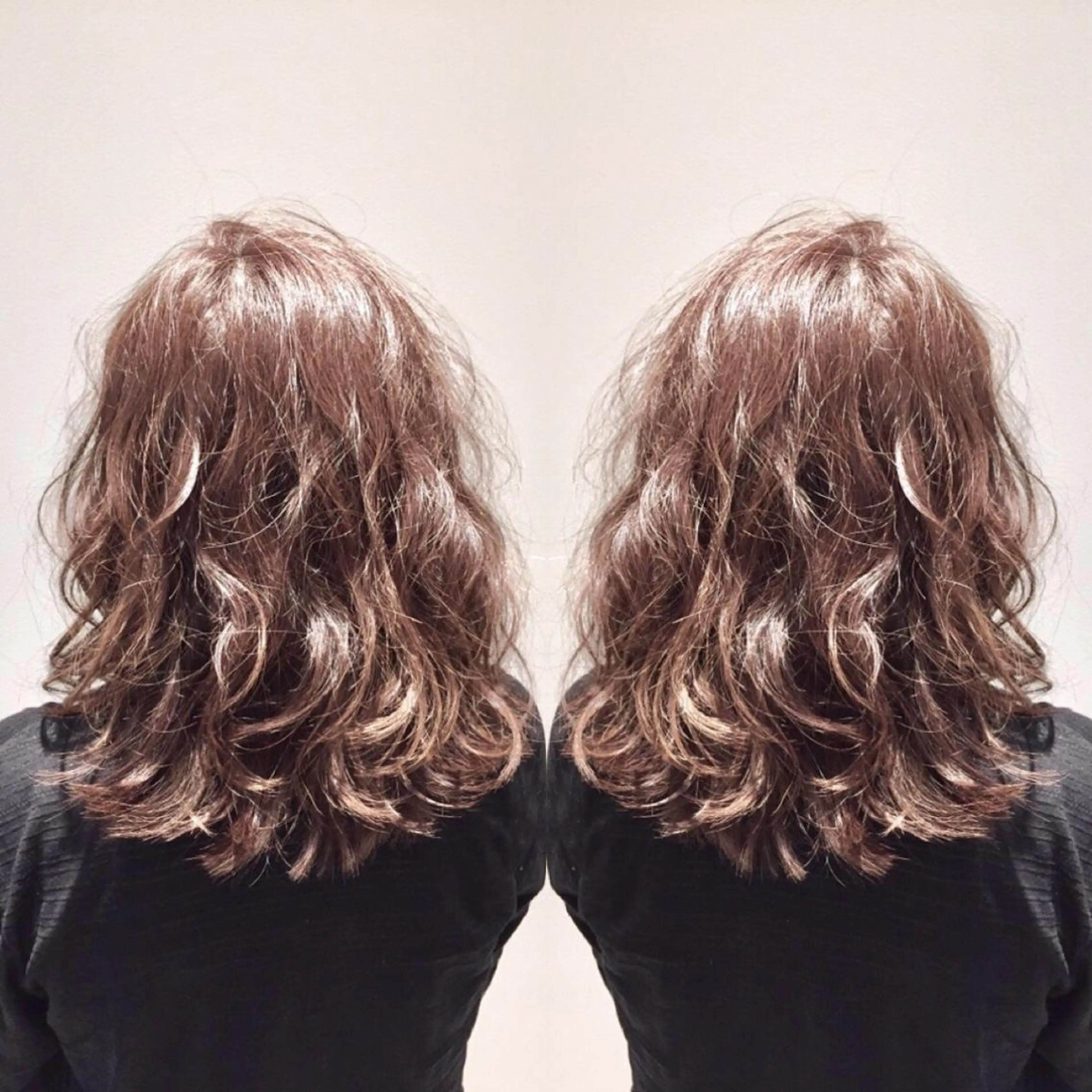 ミディアム カラー パーマ ヘアアレンジ tocca所属・毎月通える価格♪ 杉本真基のヘアスタイル