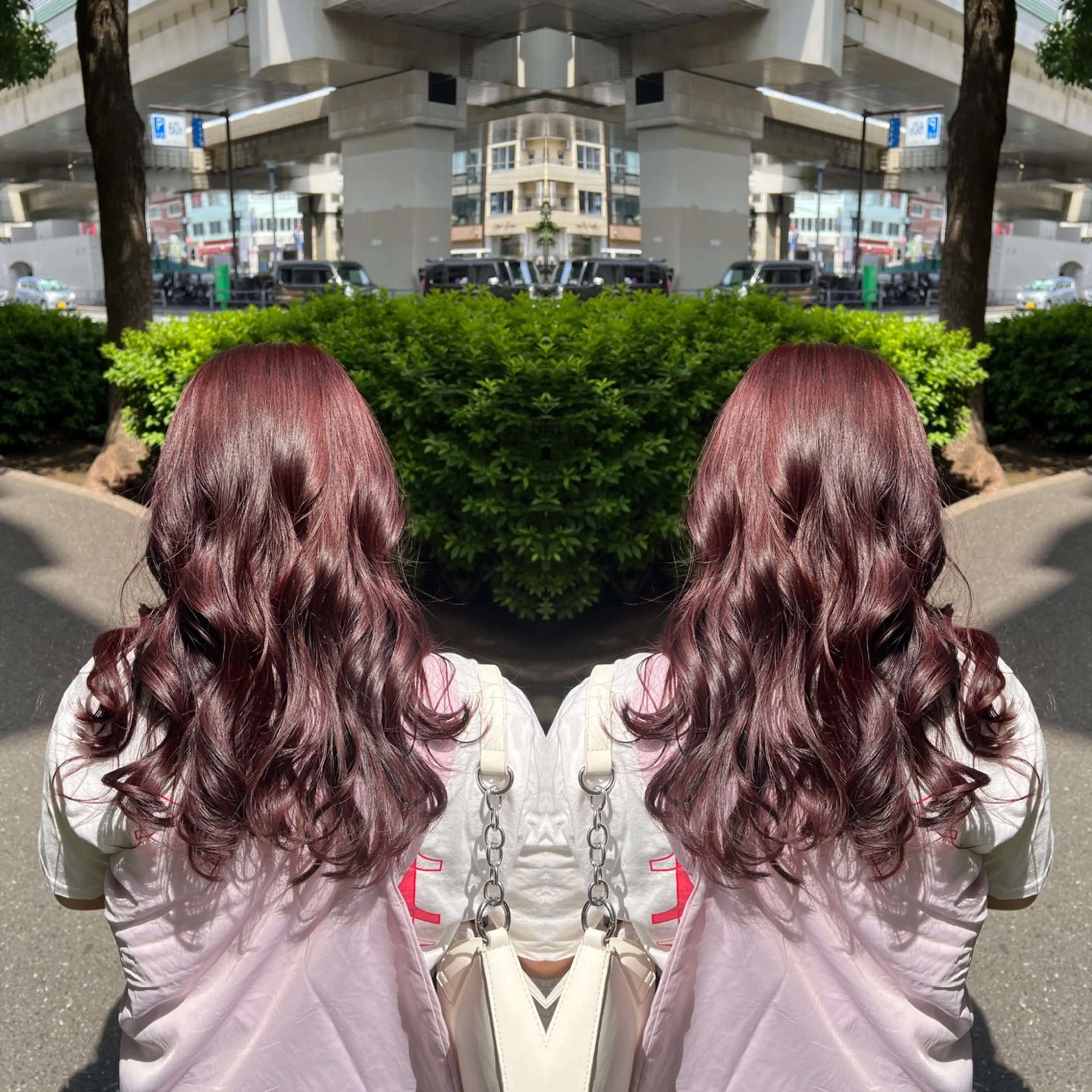 セミロング カラー レイヤー/ボブ/ ミニボブ/AOIのヘアスタイル