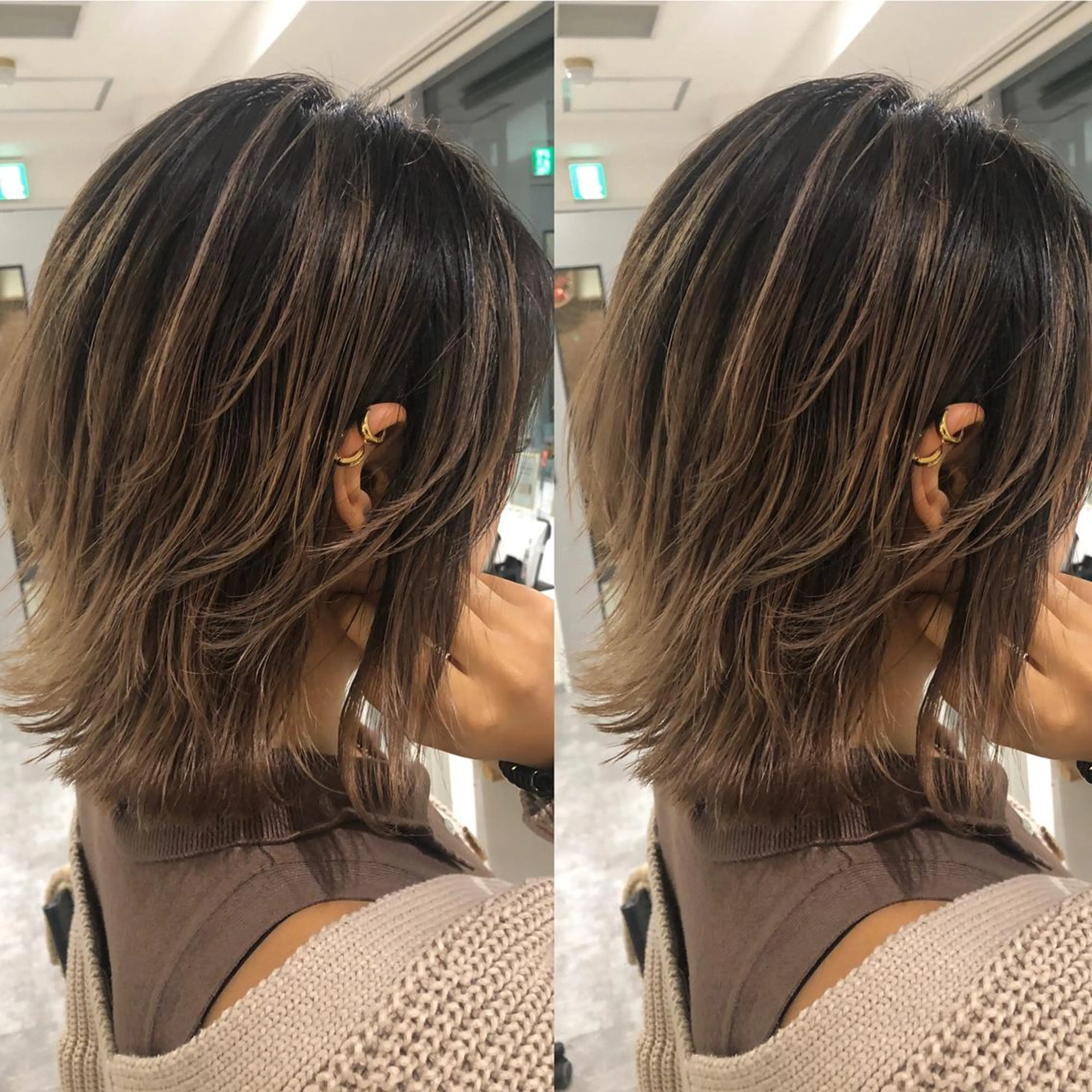 ショート カラー グラデーションカラー kalahair salon ブリーチのヘアスタイル