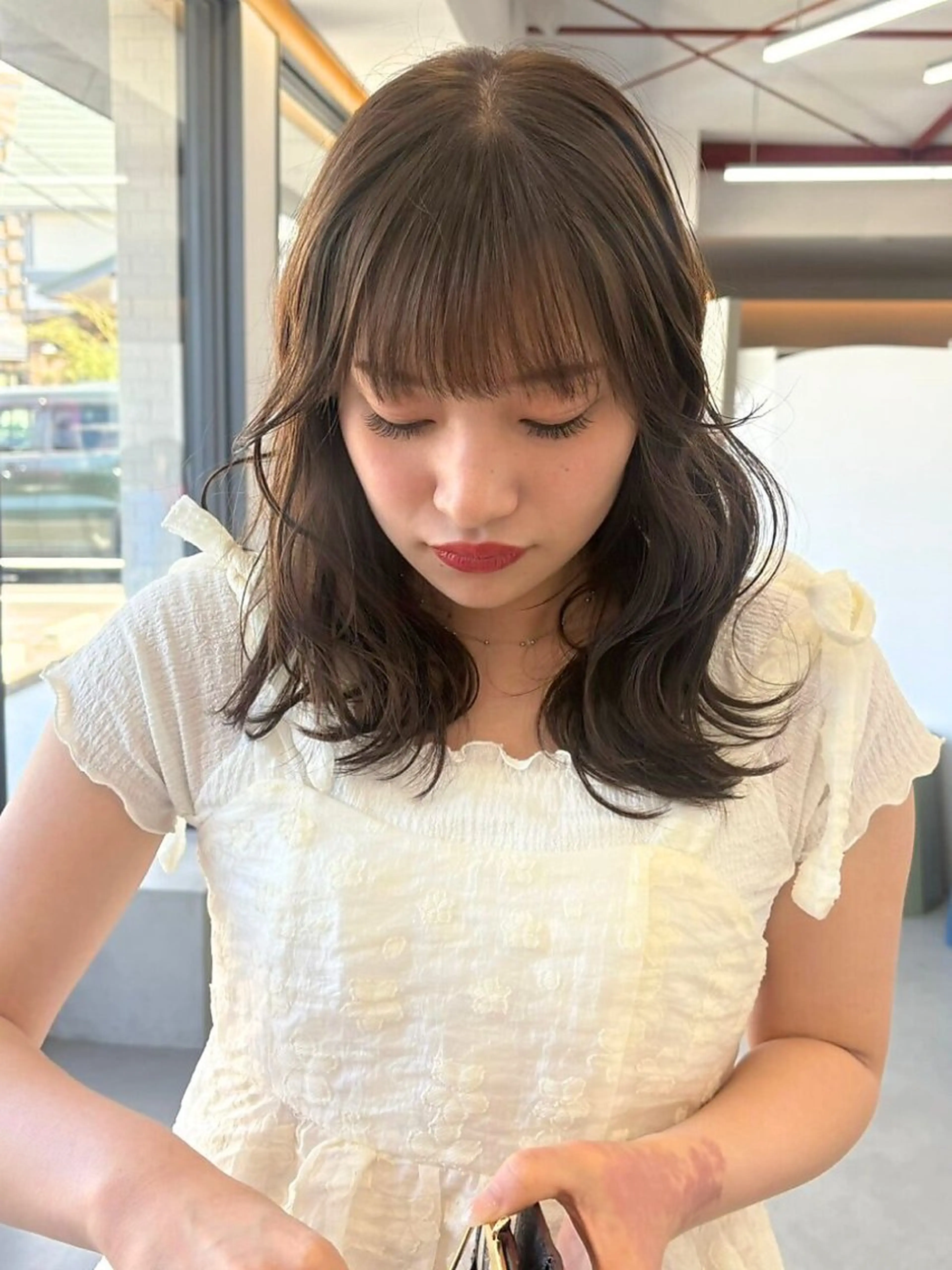 ミディアム カラー 透明感/艶カラー のあ 🧚🏼♀️のヘアスタイル