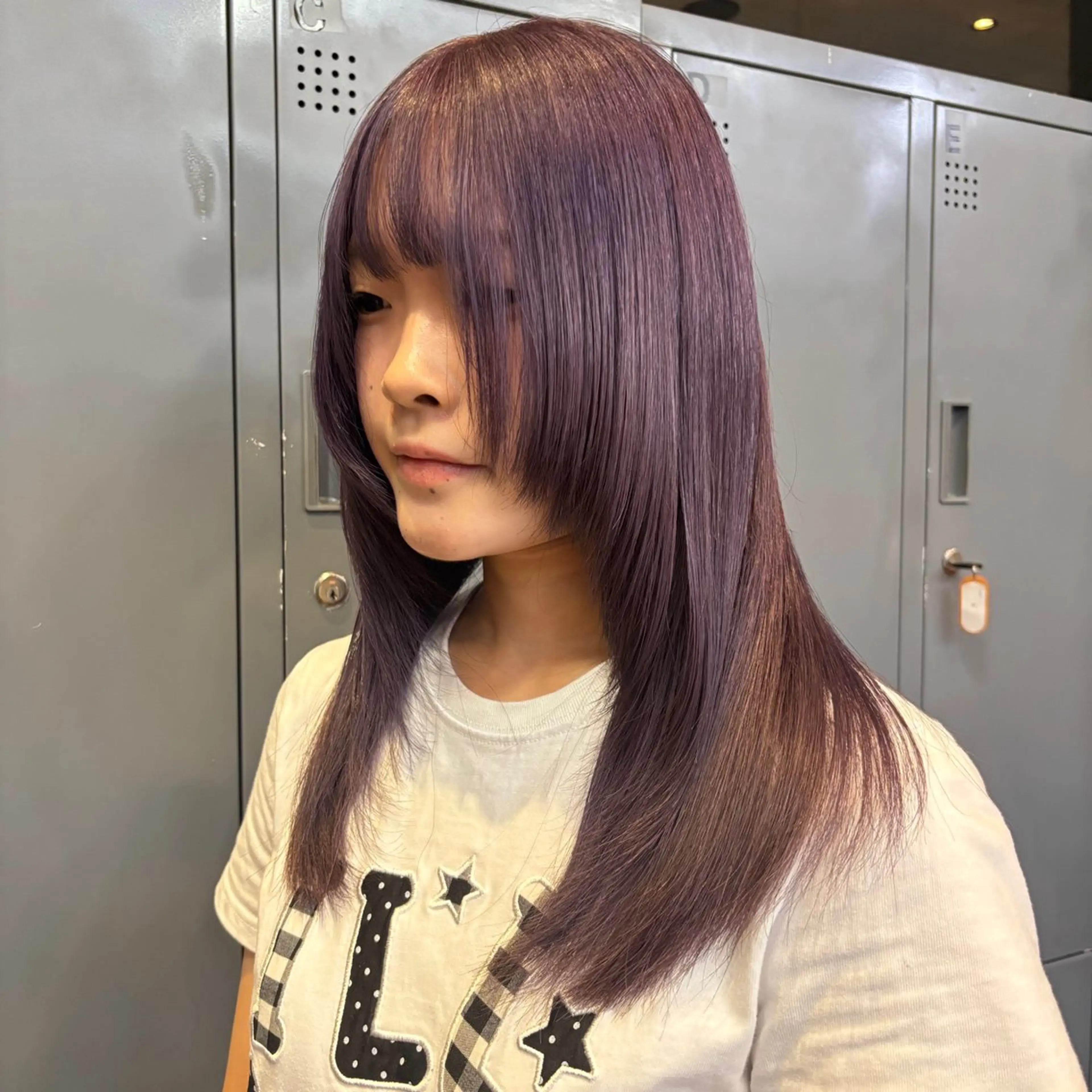 セミロング カット ヘアカラー ☘️かわいいハイトー ン☘️nonokaのヘアスタイル