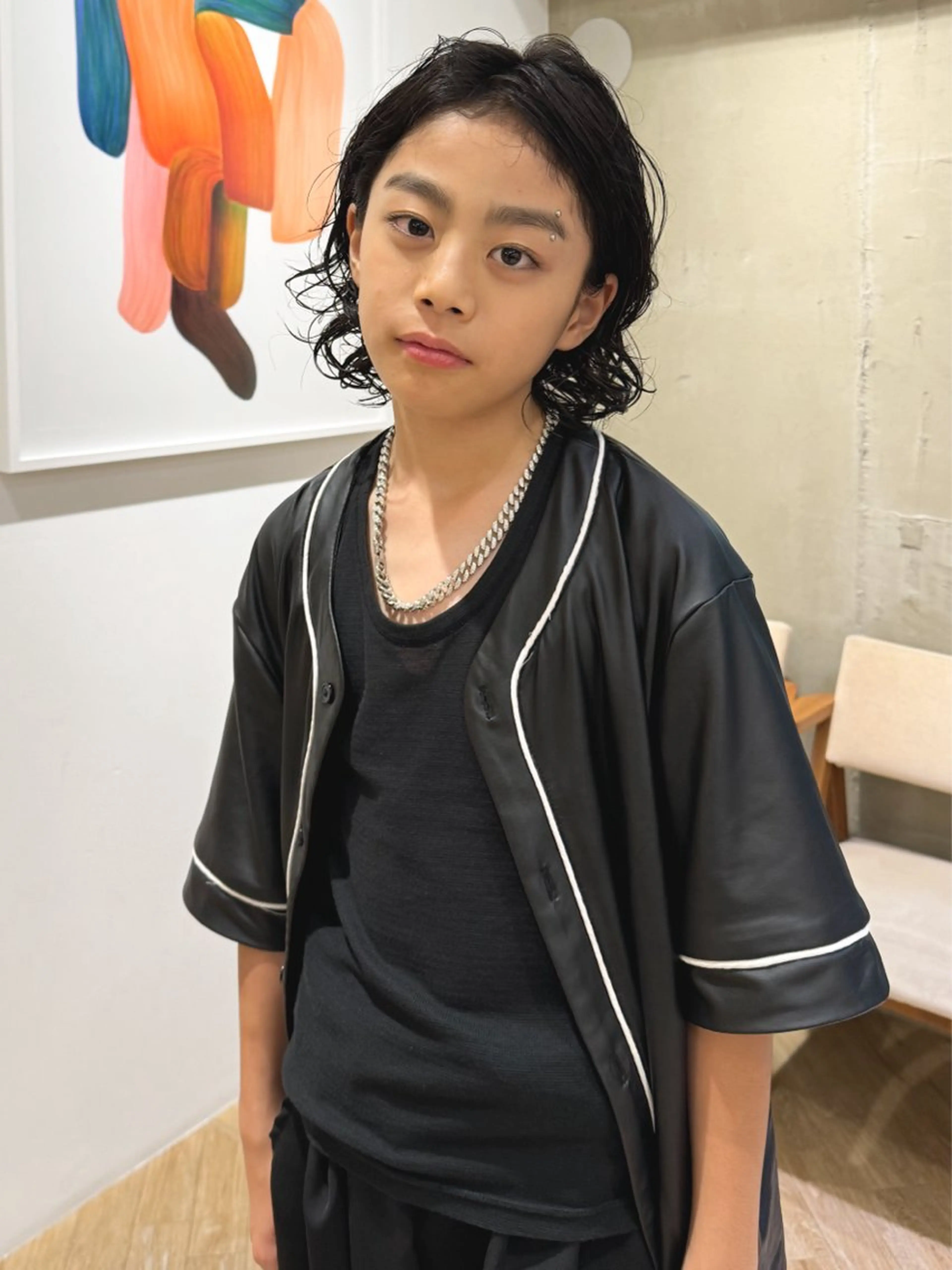 メンズ センターパート 田形清流のヘアスタイル