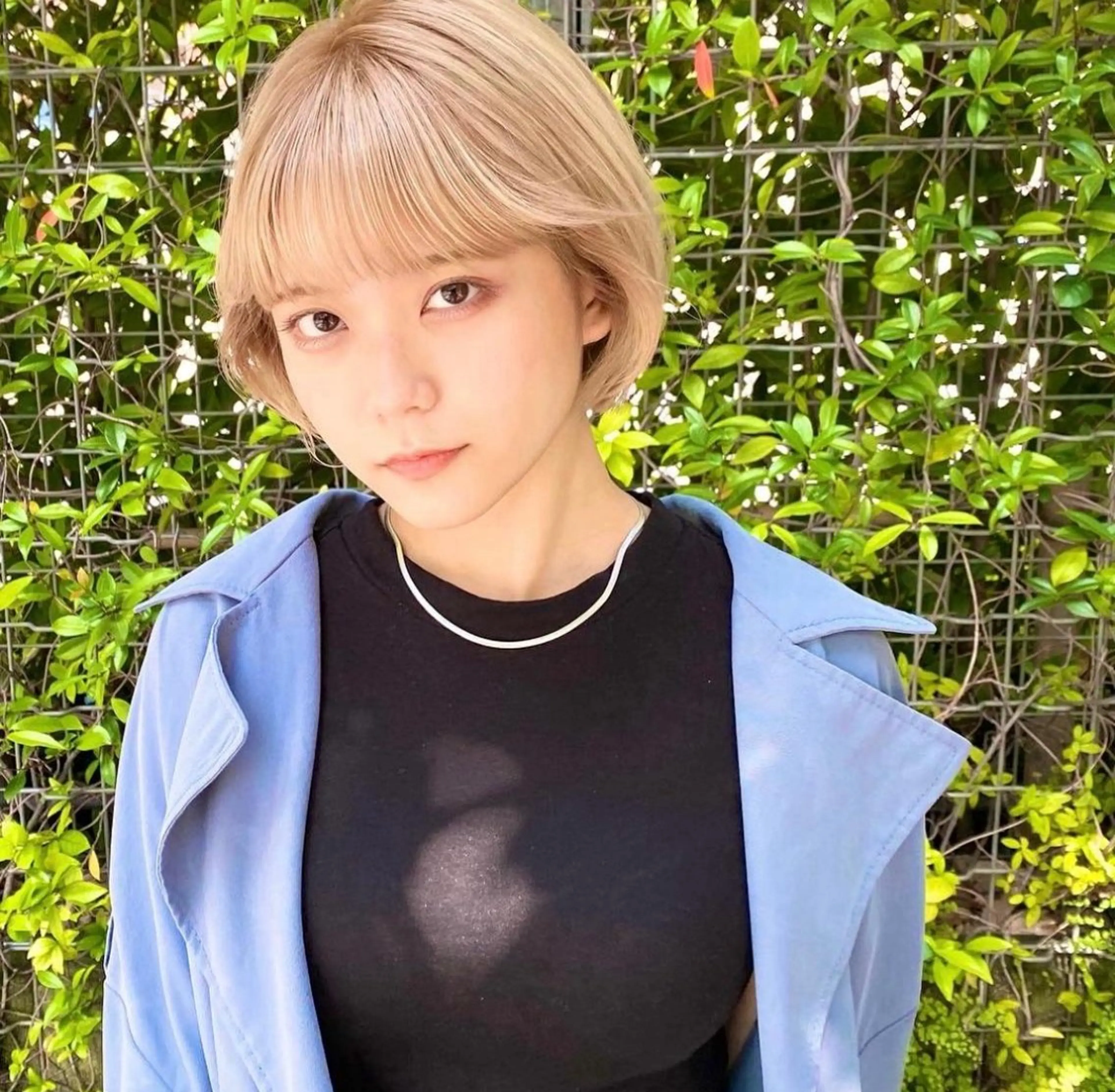 ショート カラー ショートボブ ブロンド 透明感カラー ハイトーンカラー ボブ カット ヘアカラー トリートメント ✨髪質改善職人✨ デザインカラー/若林のヘアスタイル