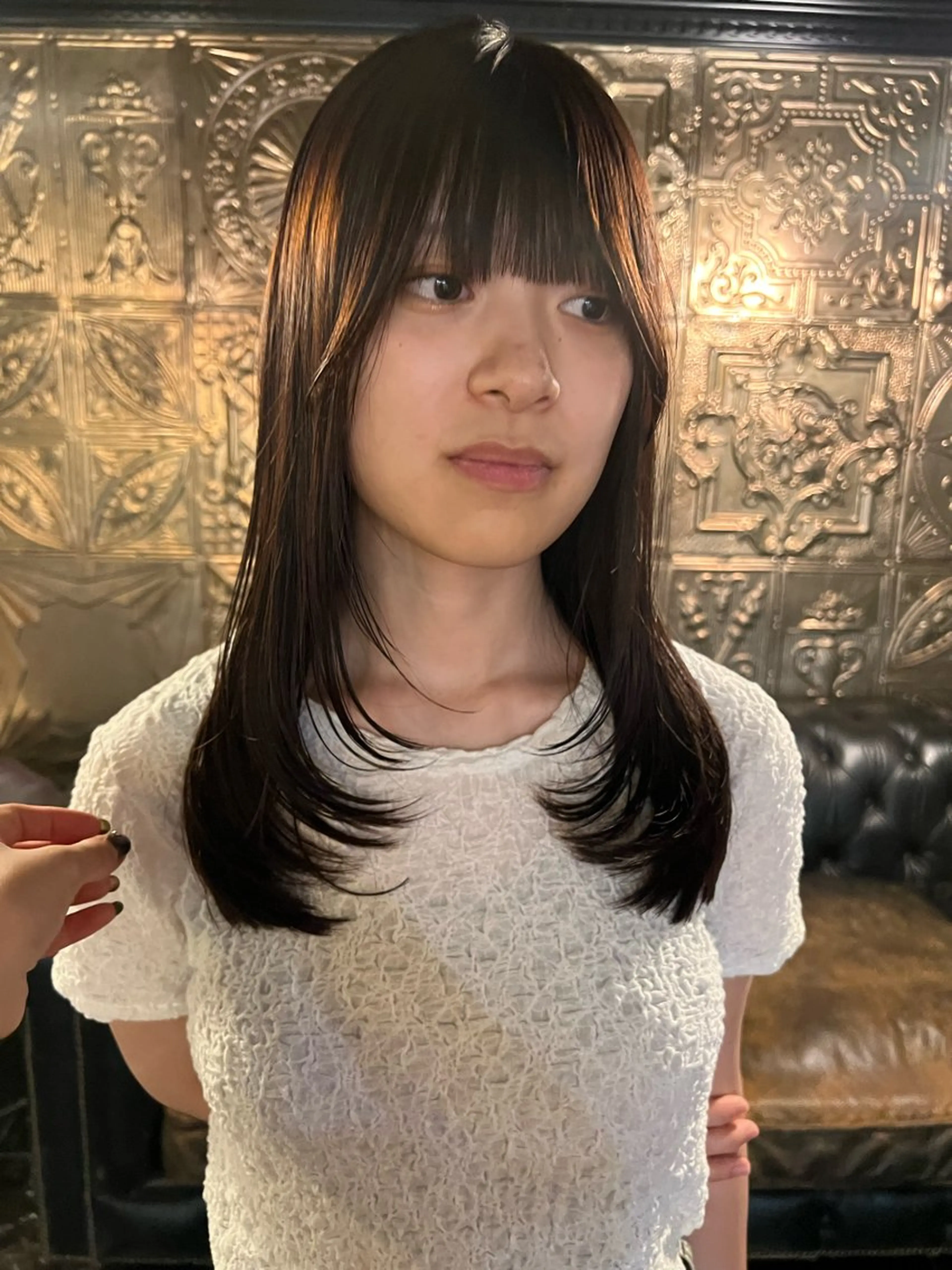 セミロング レイヤー／ボブ ケアカラー／ヒナノのヘアスタイル