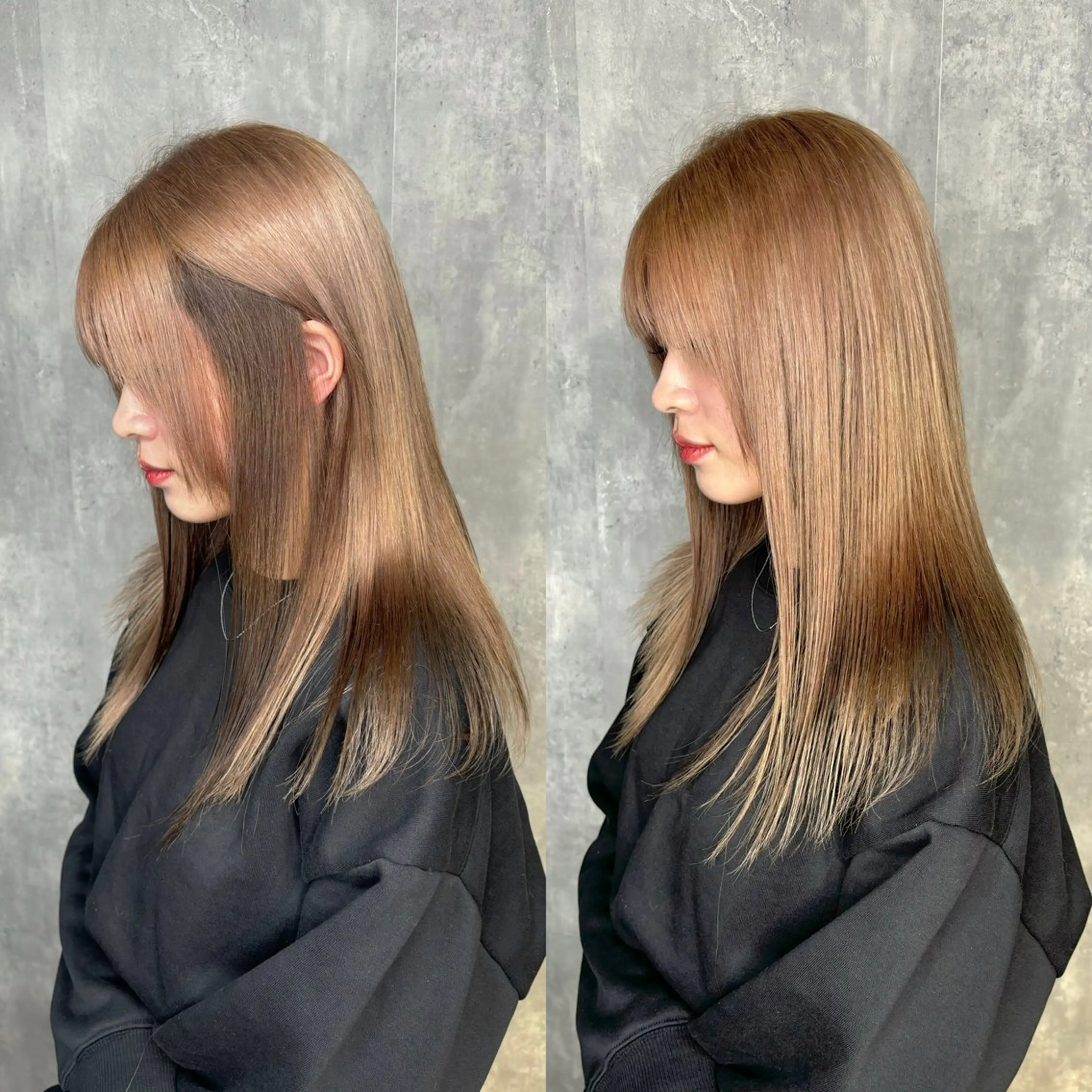 カラー ブラウンカラー イヤリングカラー 💫miyu💫デザ インカラー/アレンジのヘアスタイル