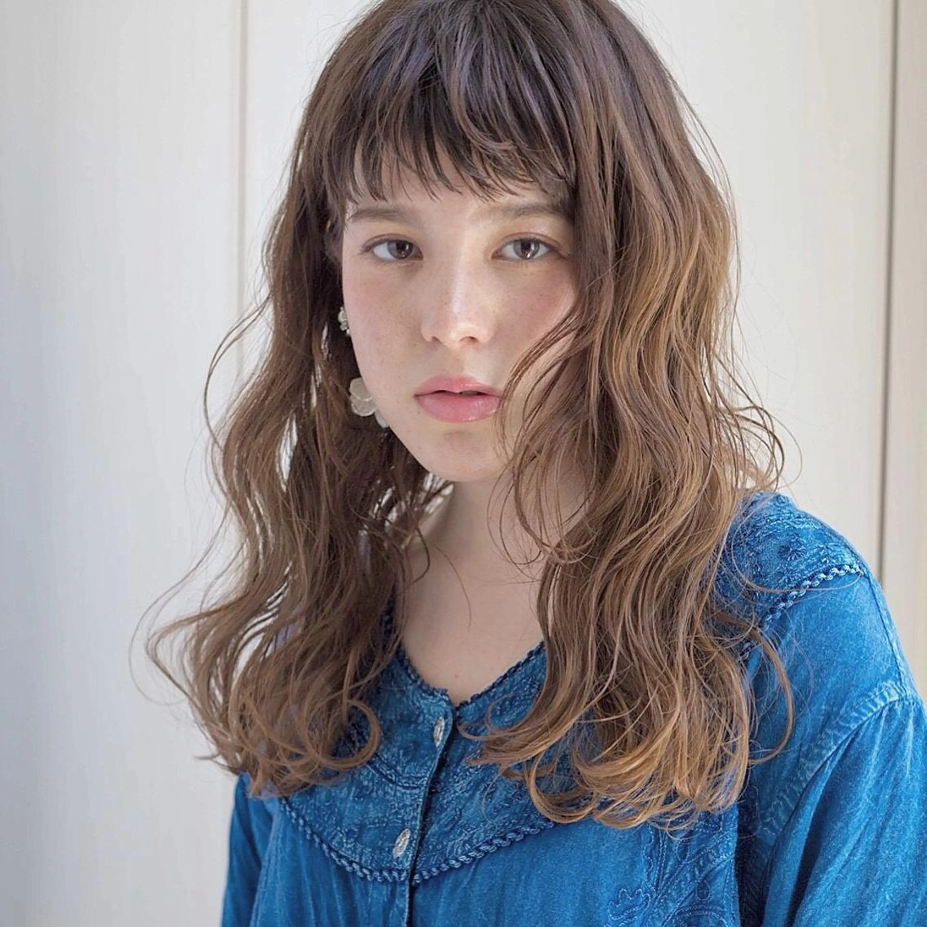 ロング 顔周りカット 伊 杏のヘアスタイル