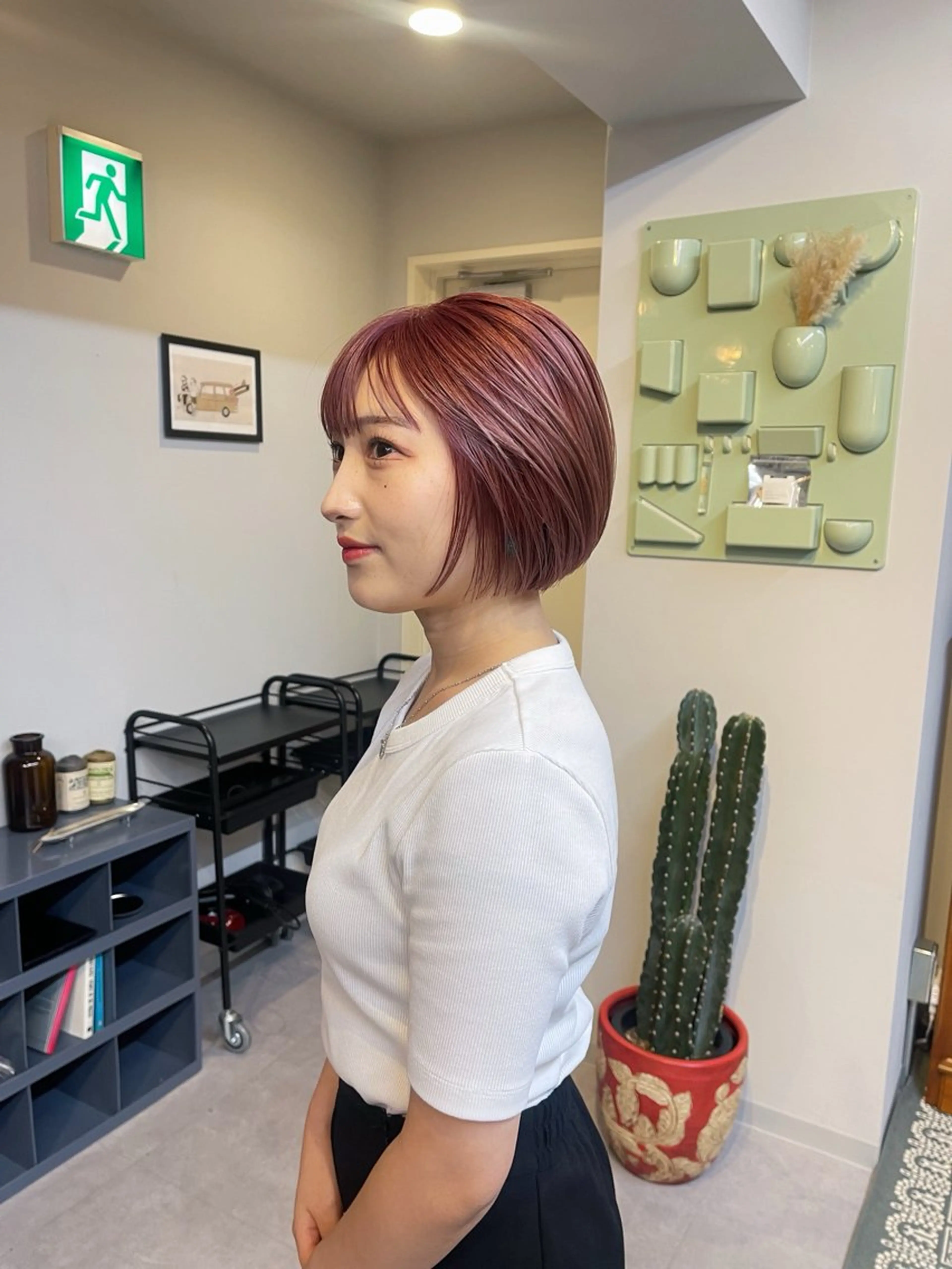 ショート カラー ベージュカラー ブリーチ ピンクカラー MEY HAIR / CURLYS所属・✅ボブ/パーマ/ 表参道/KENTA✅のヘアスタイル
